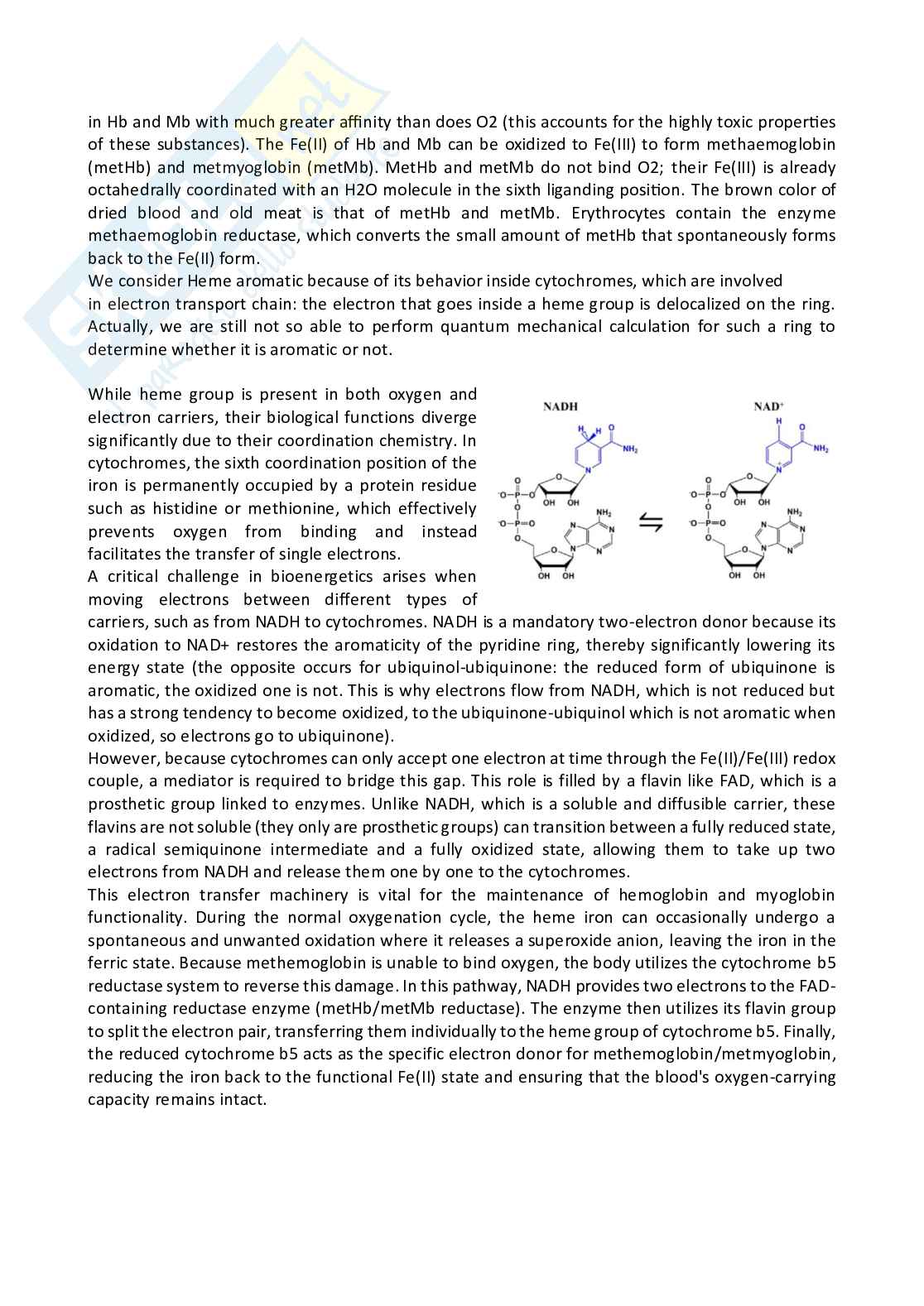 Riassunto esame Biochemistry, Prof. Palese Luigi Leonardo, libro consigliato Biochimica, Voet Pag. 16