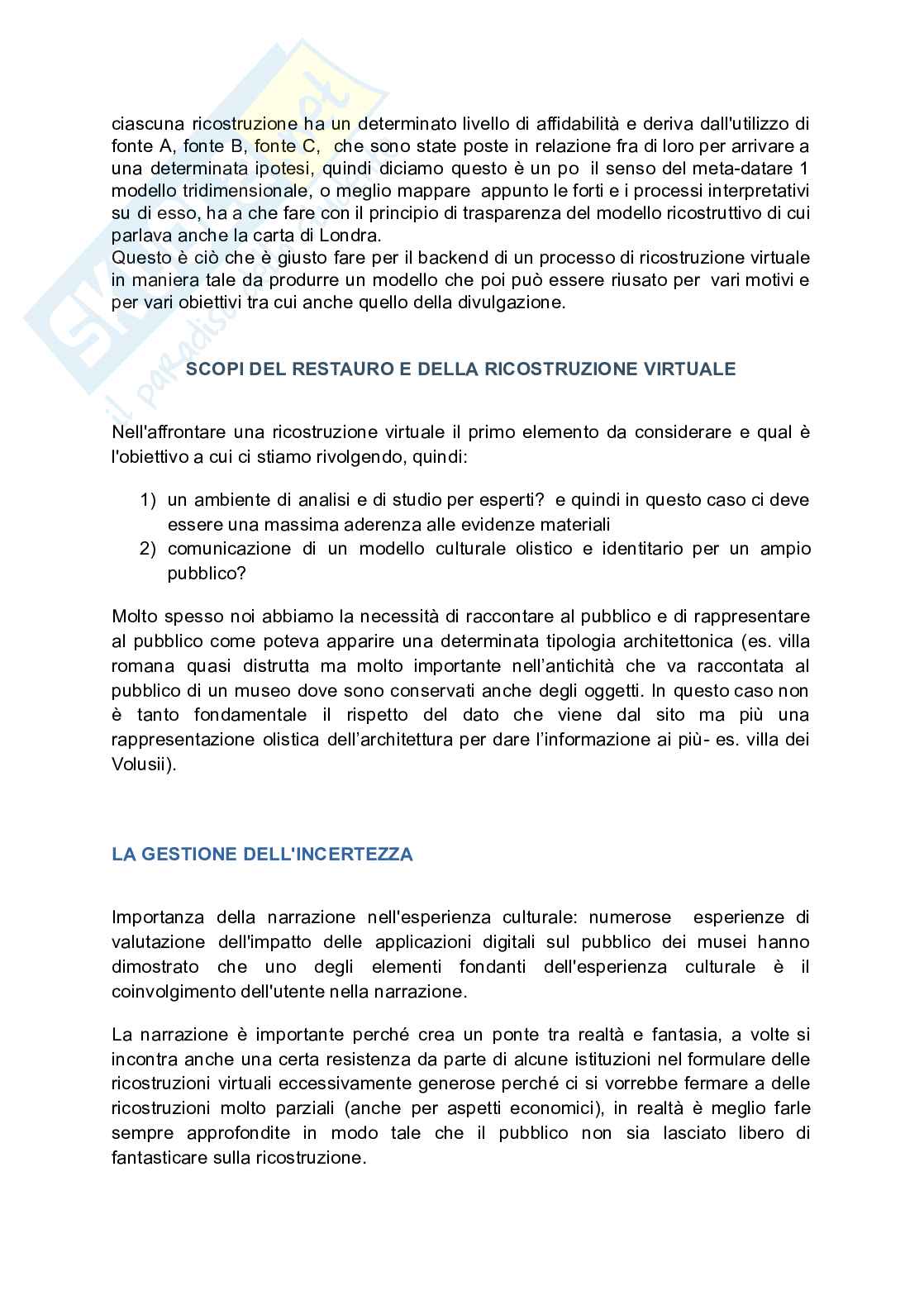Appunti per l'esame di Tecnologie museali Pag. 11
