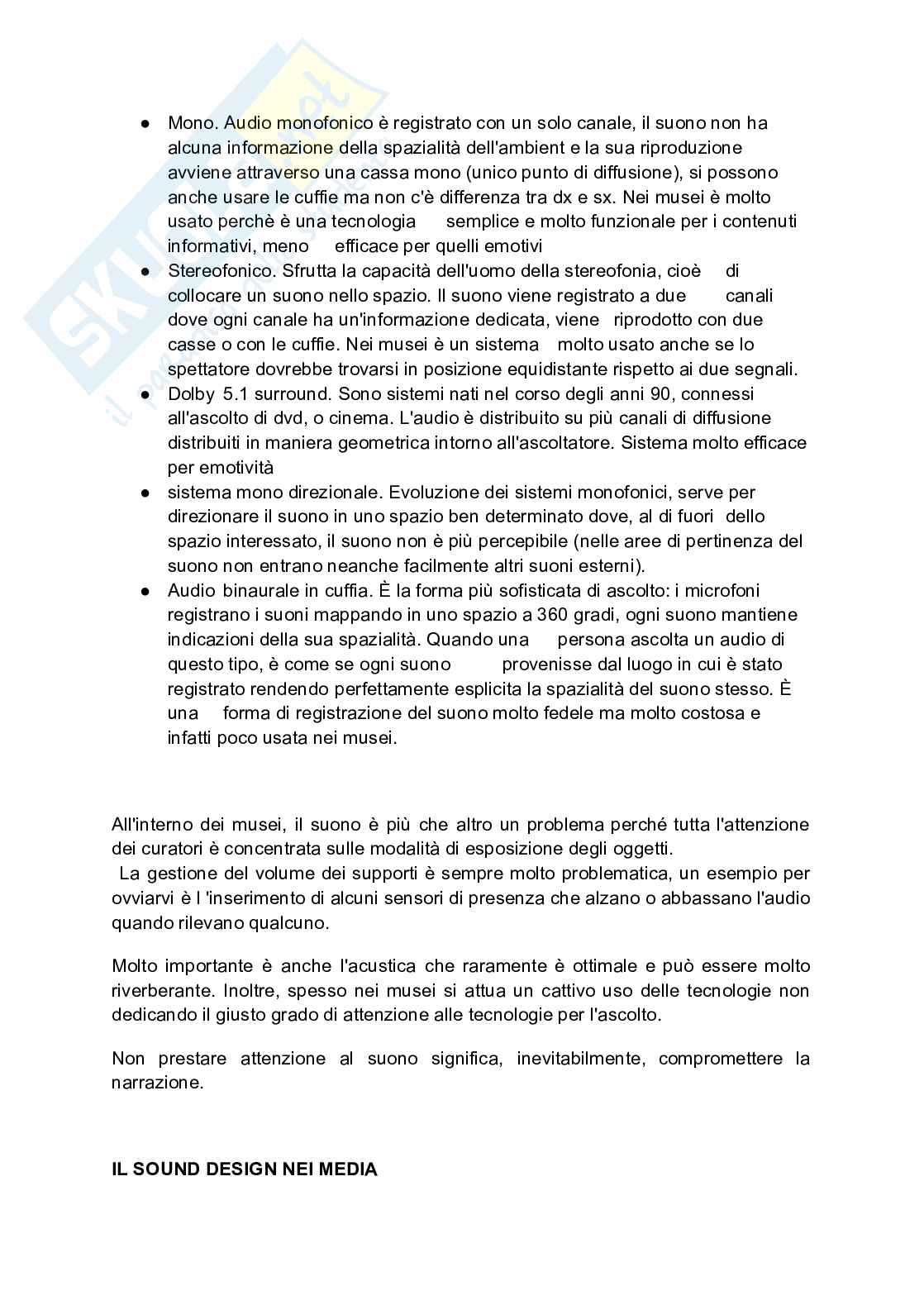 Appunti per l'esame di Tecnologie museali Pag. 26
