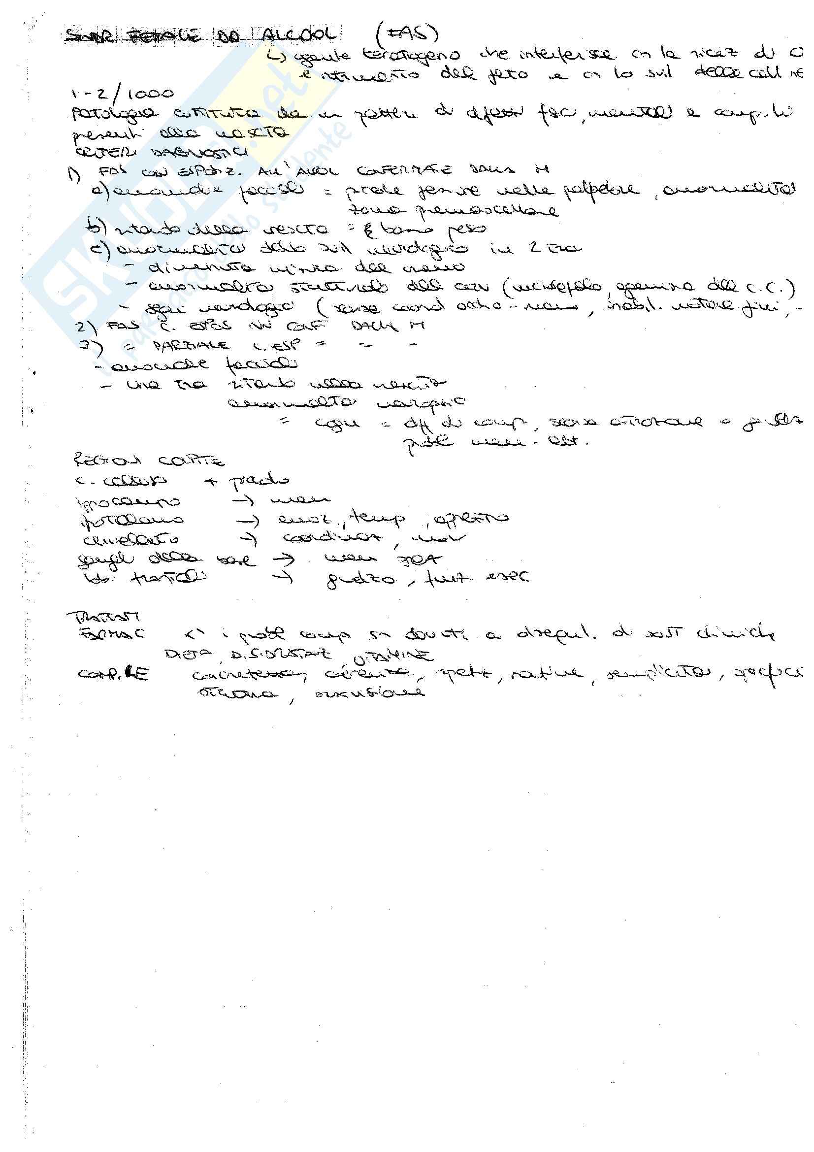 Sindrome fetale da alcool Pag. 1