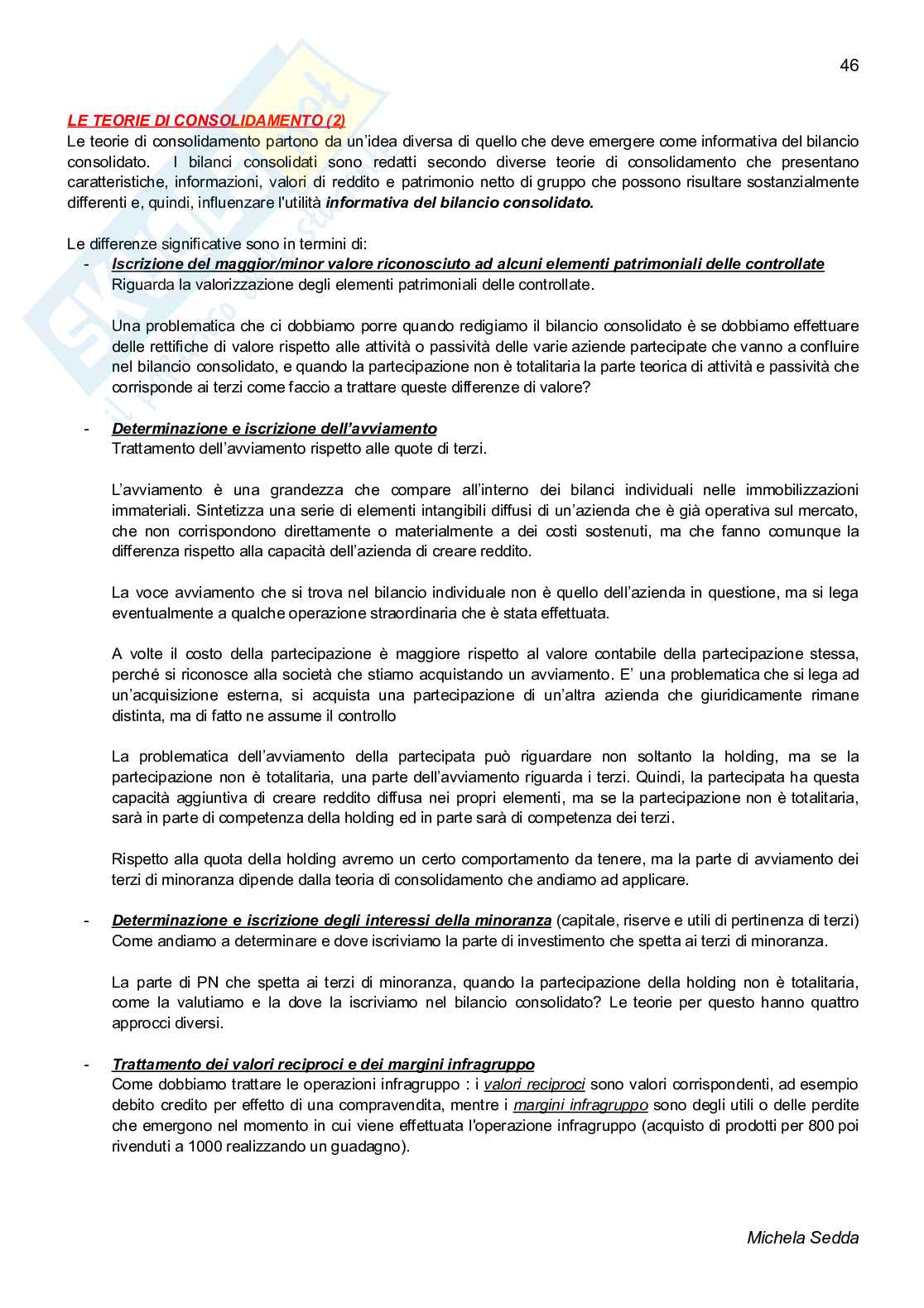 Bilancio consolidato e internazionale - parte 1 Pag. 46