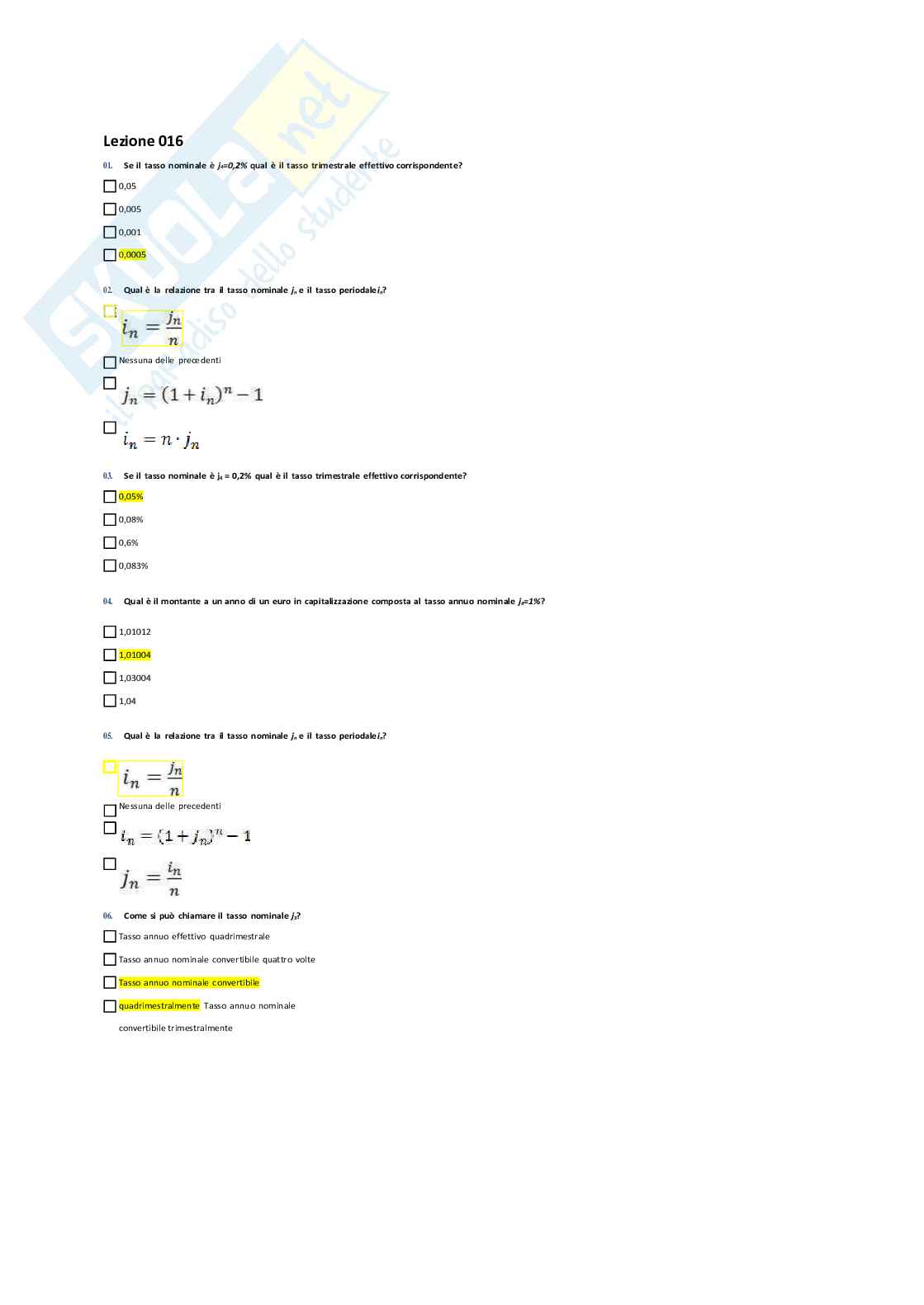 Matematica finanziaria Pag. 21