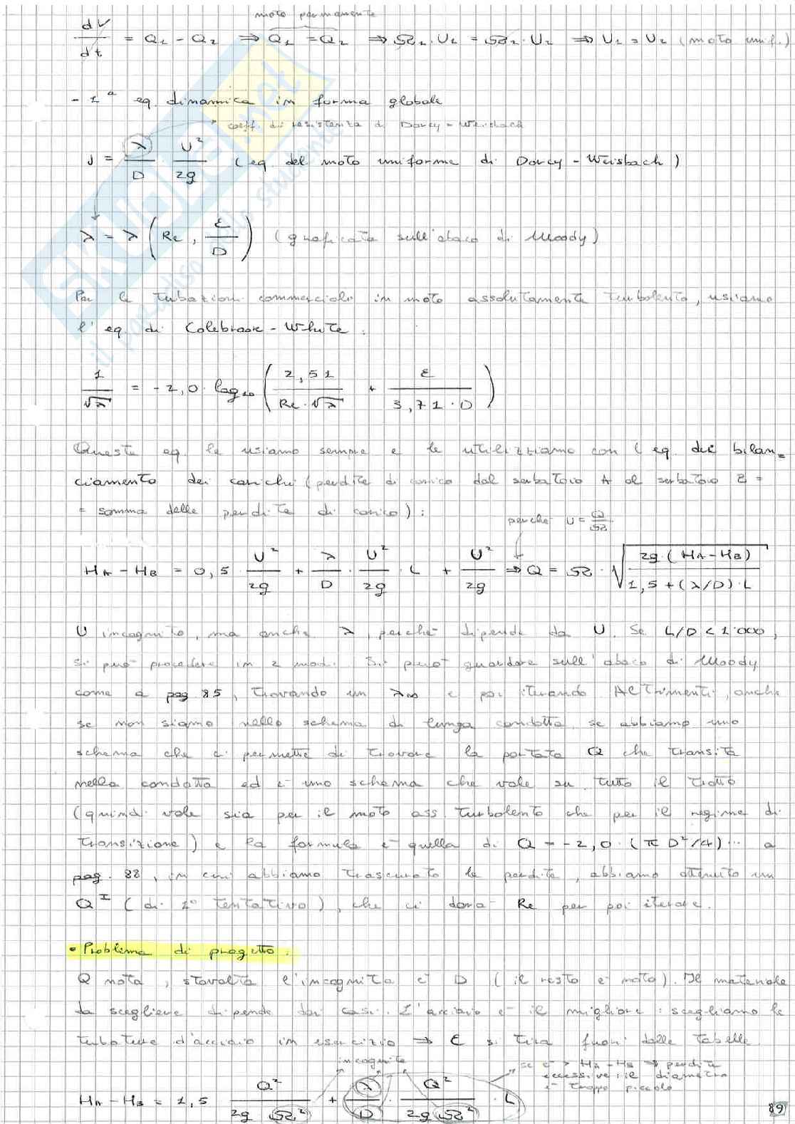 Idraulica e costruzioni idrauliche - Teoria parte 2 Pag. 11