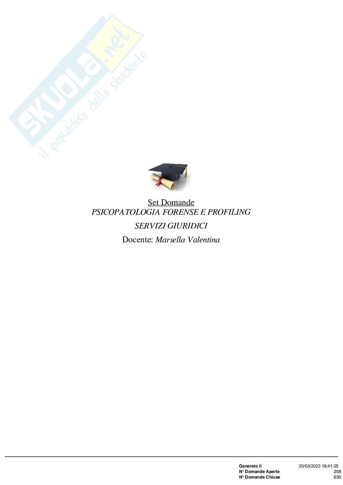 Paniere nuovo completo di psicopatologia forense e profiling (2023)  Pag. 1