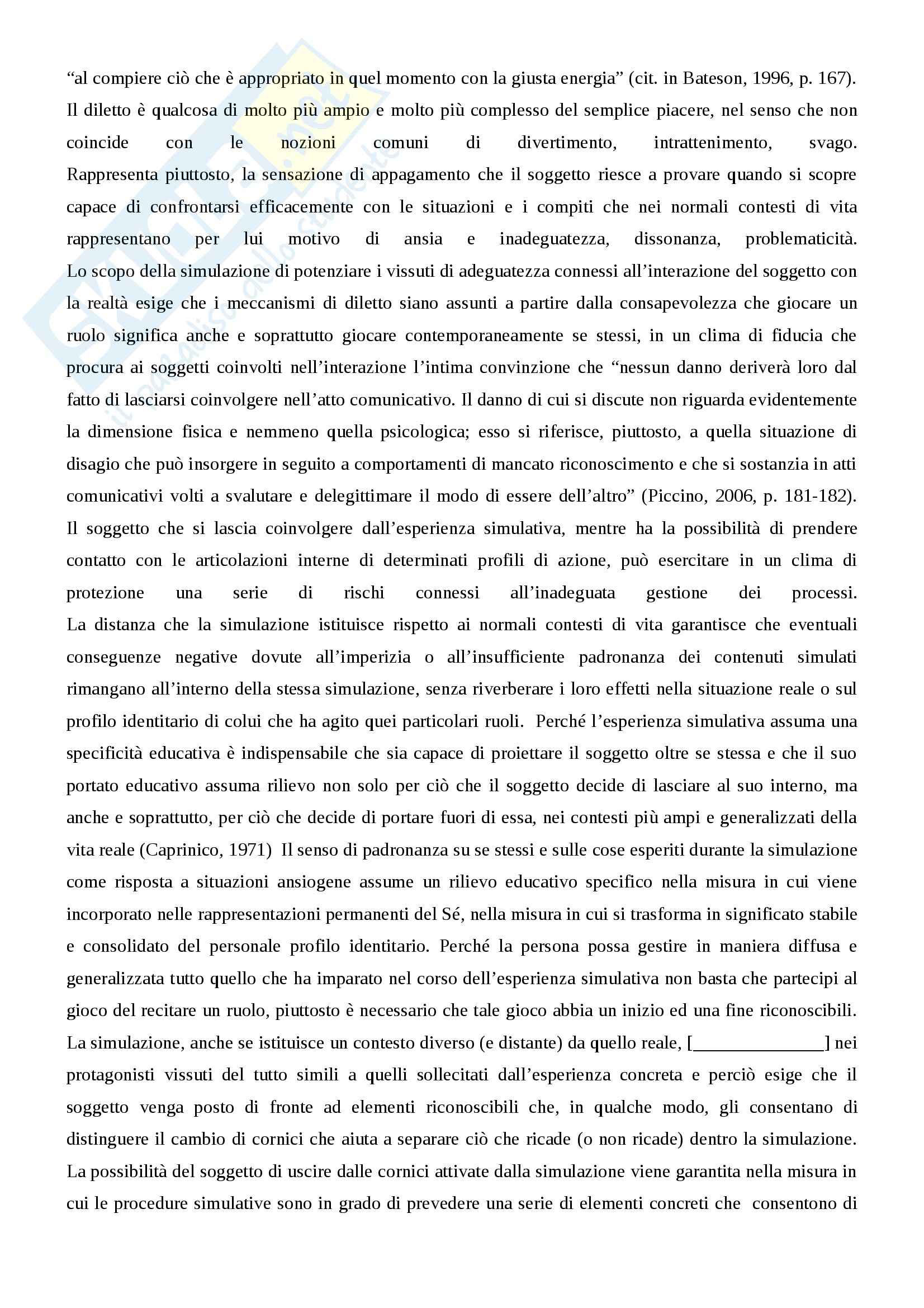 Riassunto esame Didattica generale, prof. Piccinno Pag. 11