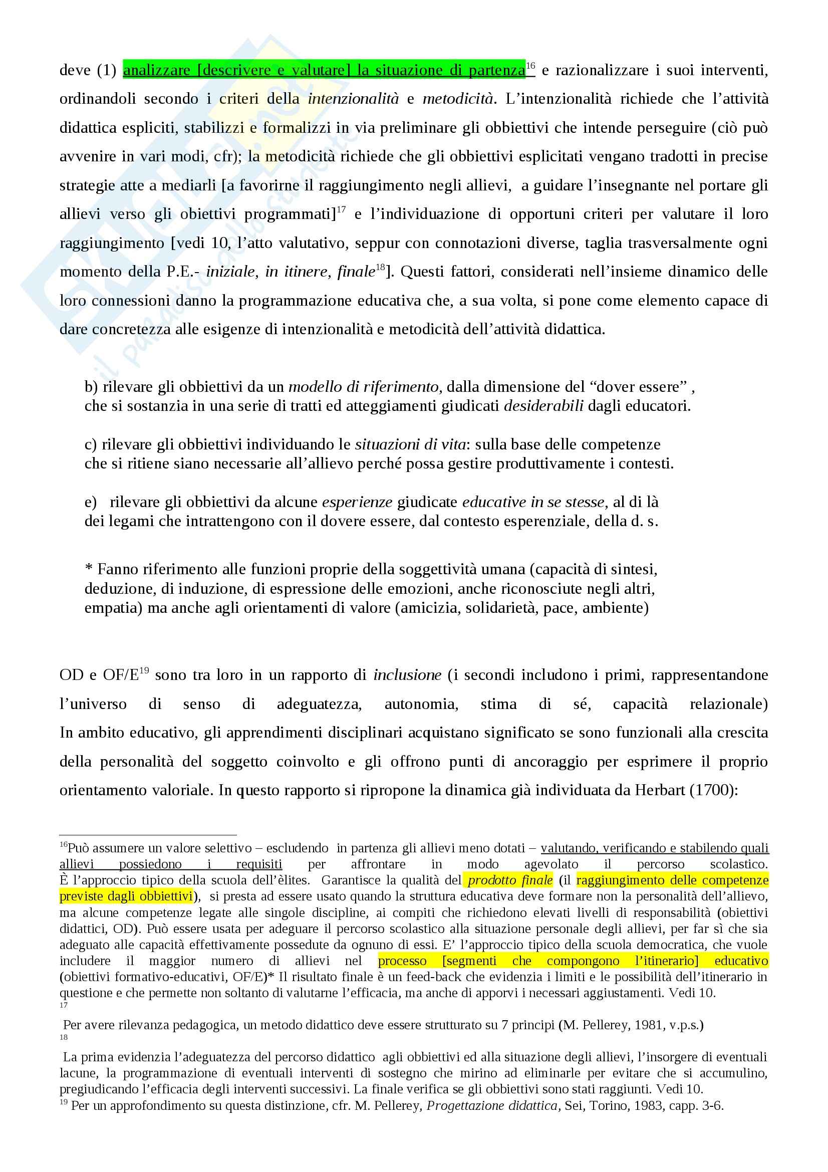 Riassunto esame Didattica generale, prof. Piccinno Pag. 16
