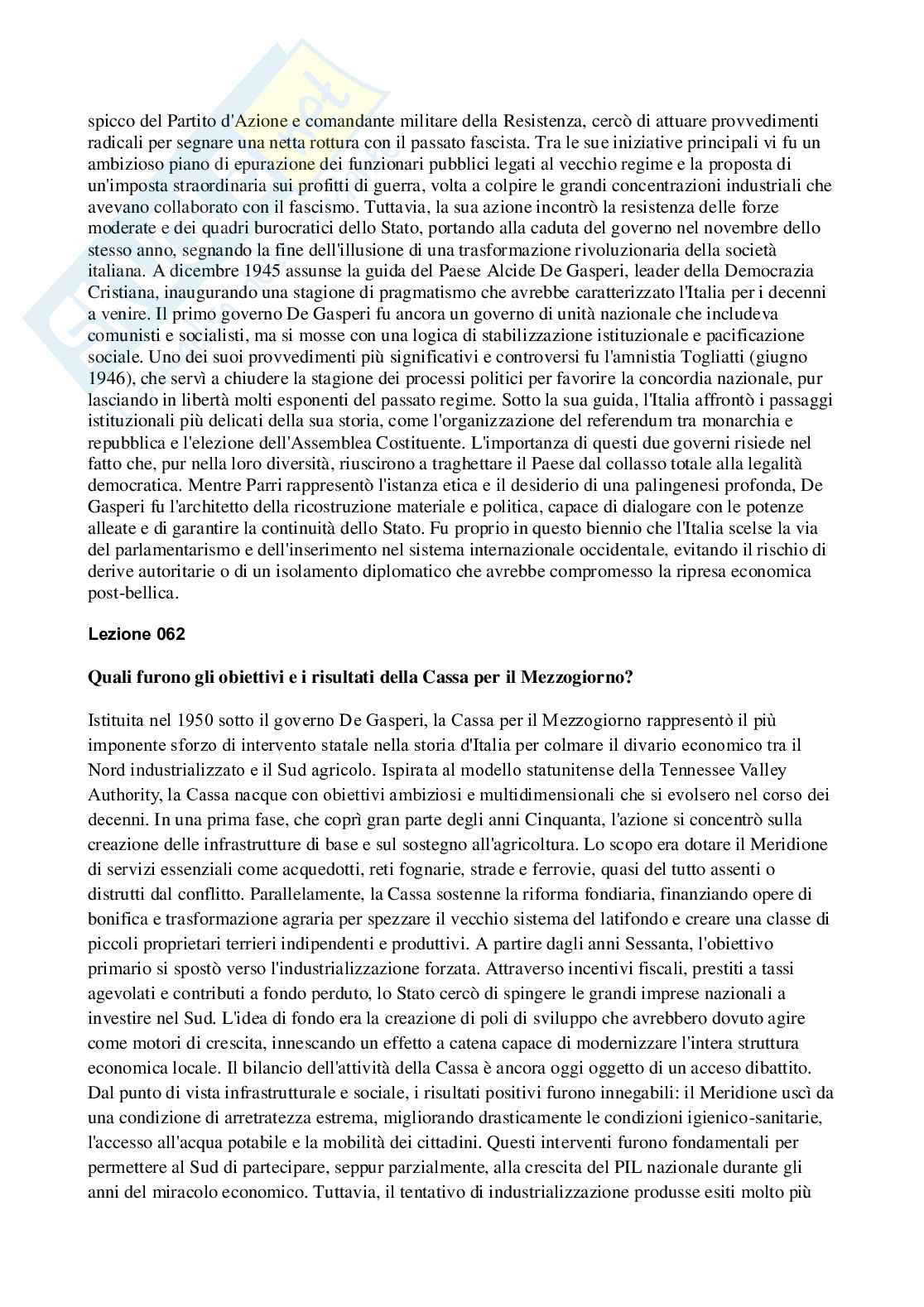 Risposte domande aperte Storia contemporanea aggiornate 2026  Pag. 21