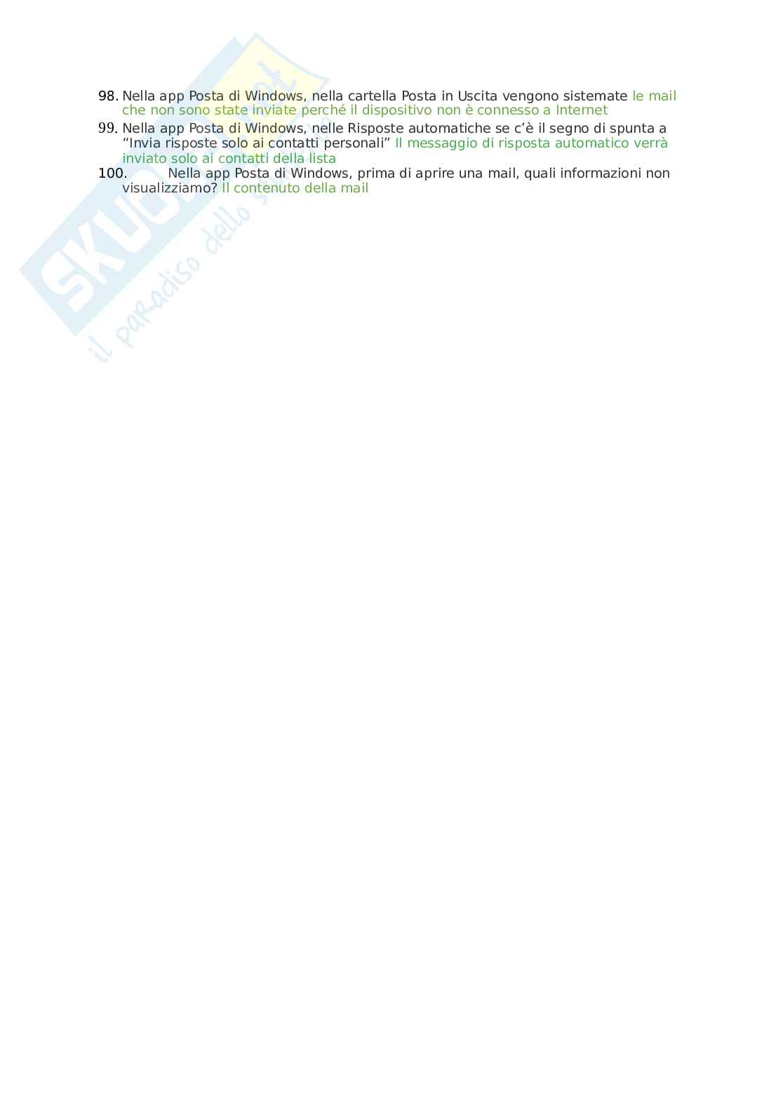 Nuova versione domande Eipass - Modulo 2: Navigazione e funzioni dei browser. Aggiornato e completo Pag. 6