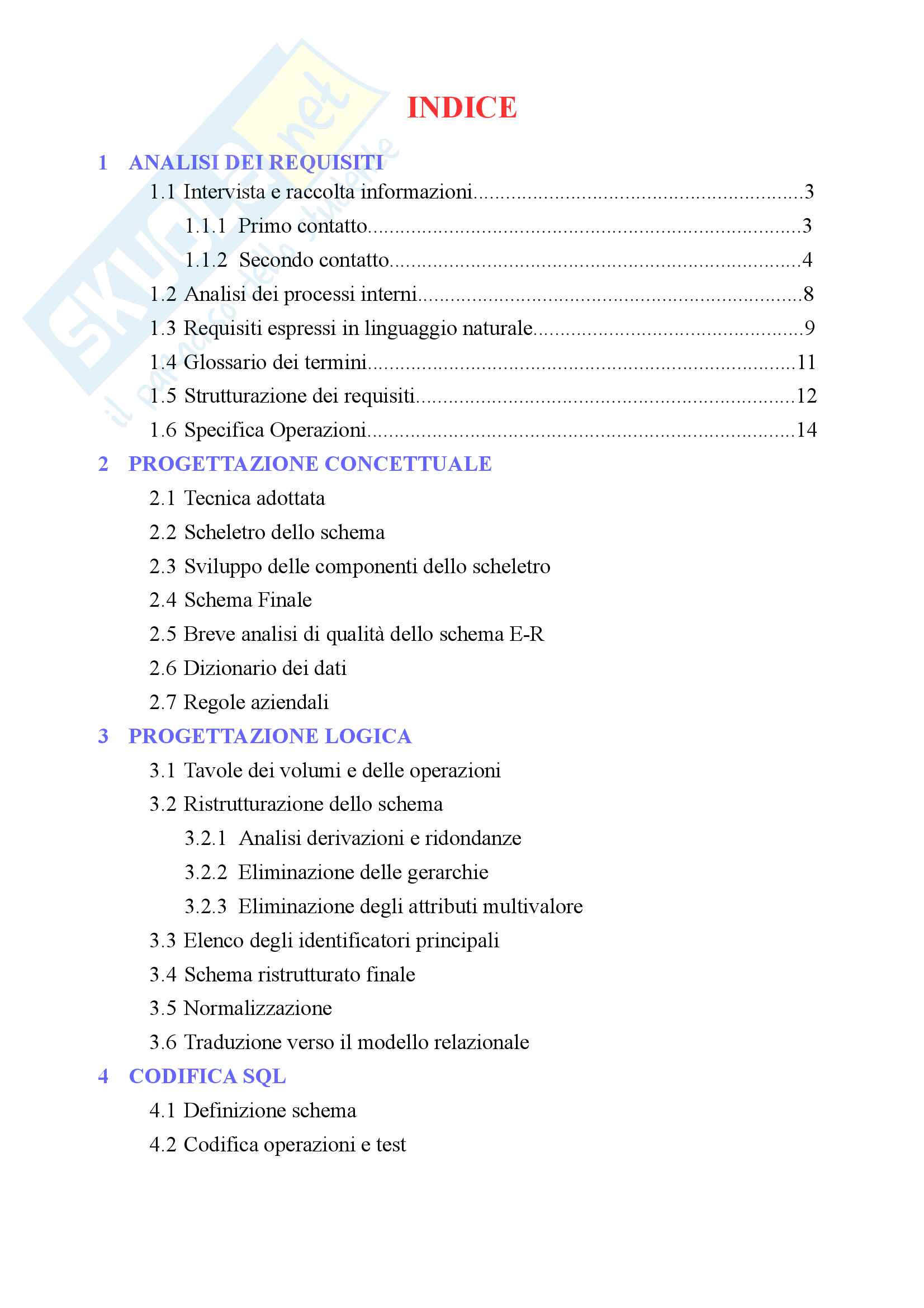 Progetto Basi di Dati Pag. 2