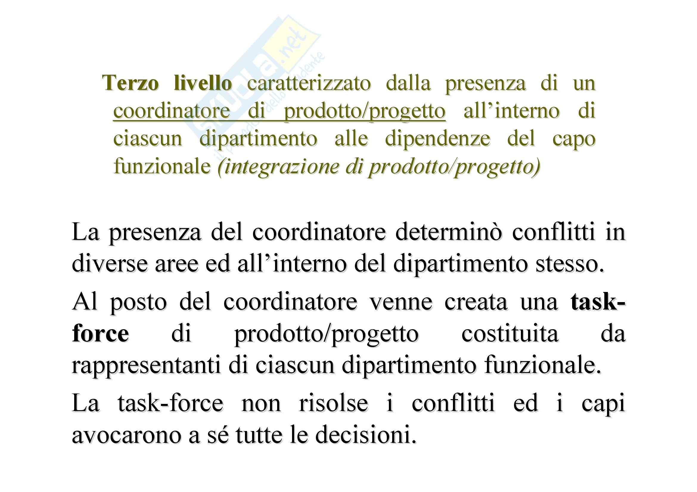 Tecnologia dei cicli produttivi - forme di coordinamento e controllo Pag. 11