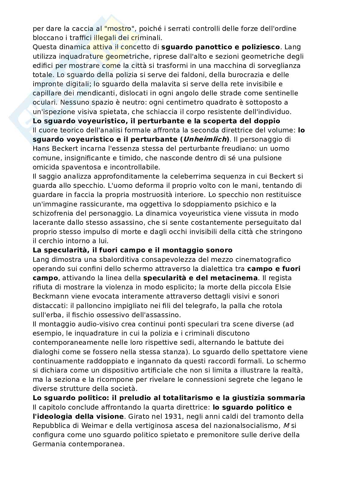 Riassunto esame Storia e teorie del cinema, Prof. Vitella Federico, libro consigliato Il cinema dello sguardo. Dai Lumière a Matrix, Pierotti, Vitella Pag. 21