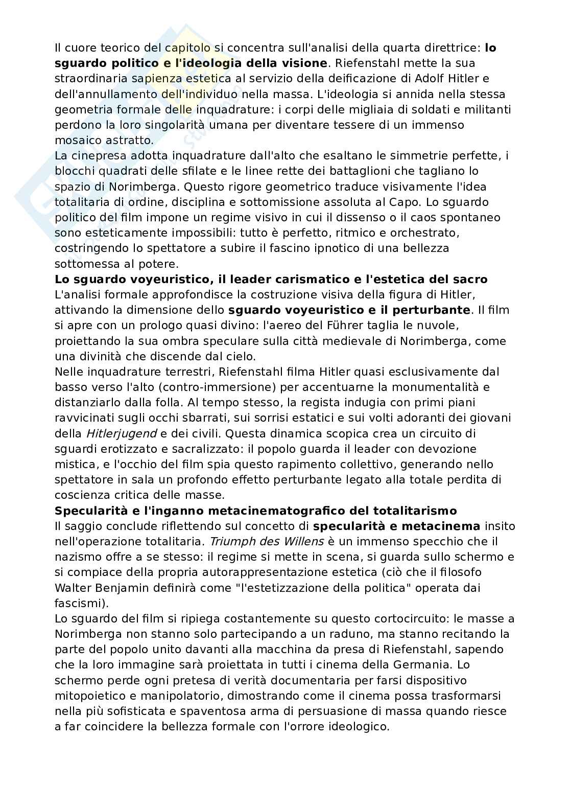 Riassunto esame Storia e teorie del cinema, Prof. Vitella Federico, libro consigliato Il cinema dello sguardo. Dai Lumière a Matrix, Pierotti, Vitella Pag. 26