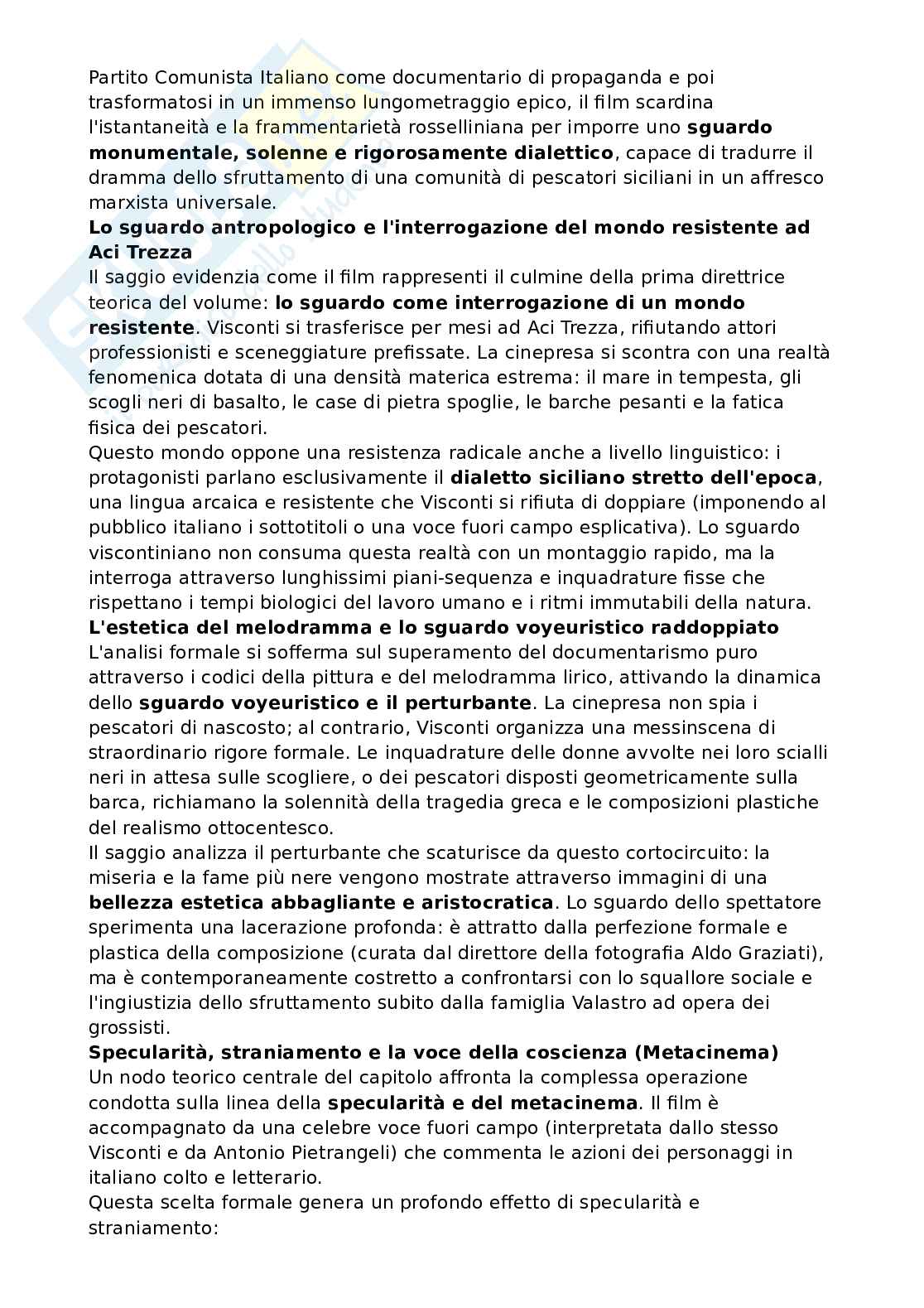 Riassunto esame Storia e teorie del cinema, Prof. Vitella Federico, libro consigliato Il cinema dello sguardo. Dai Lumière a Matrix, Pierotti, Vitella Pag. 36