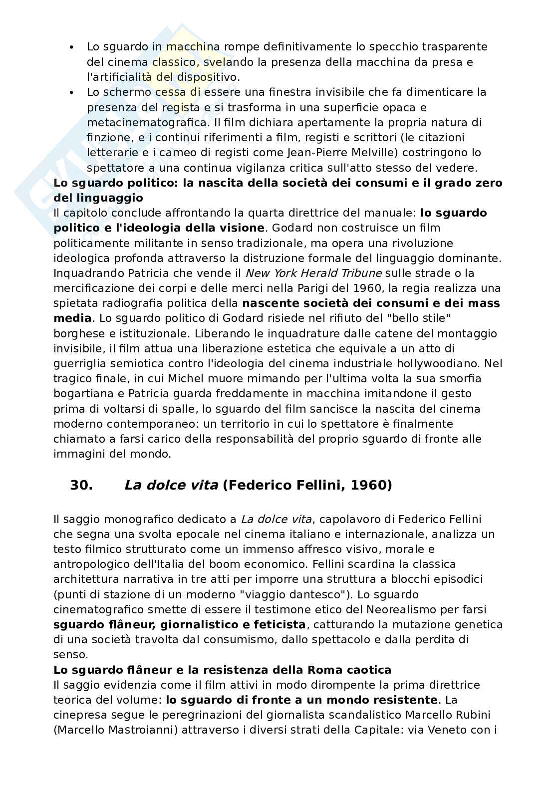 Riassunto esame Storia e teorie del cinema, Prof. Vitella Federico, libro consigliato Il cinema dello sguardo. Dai Lumière a Matrix, Pierotti, Vitella Pag. 51