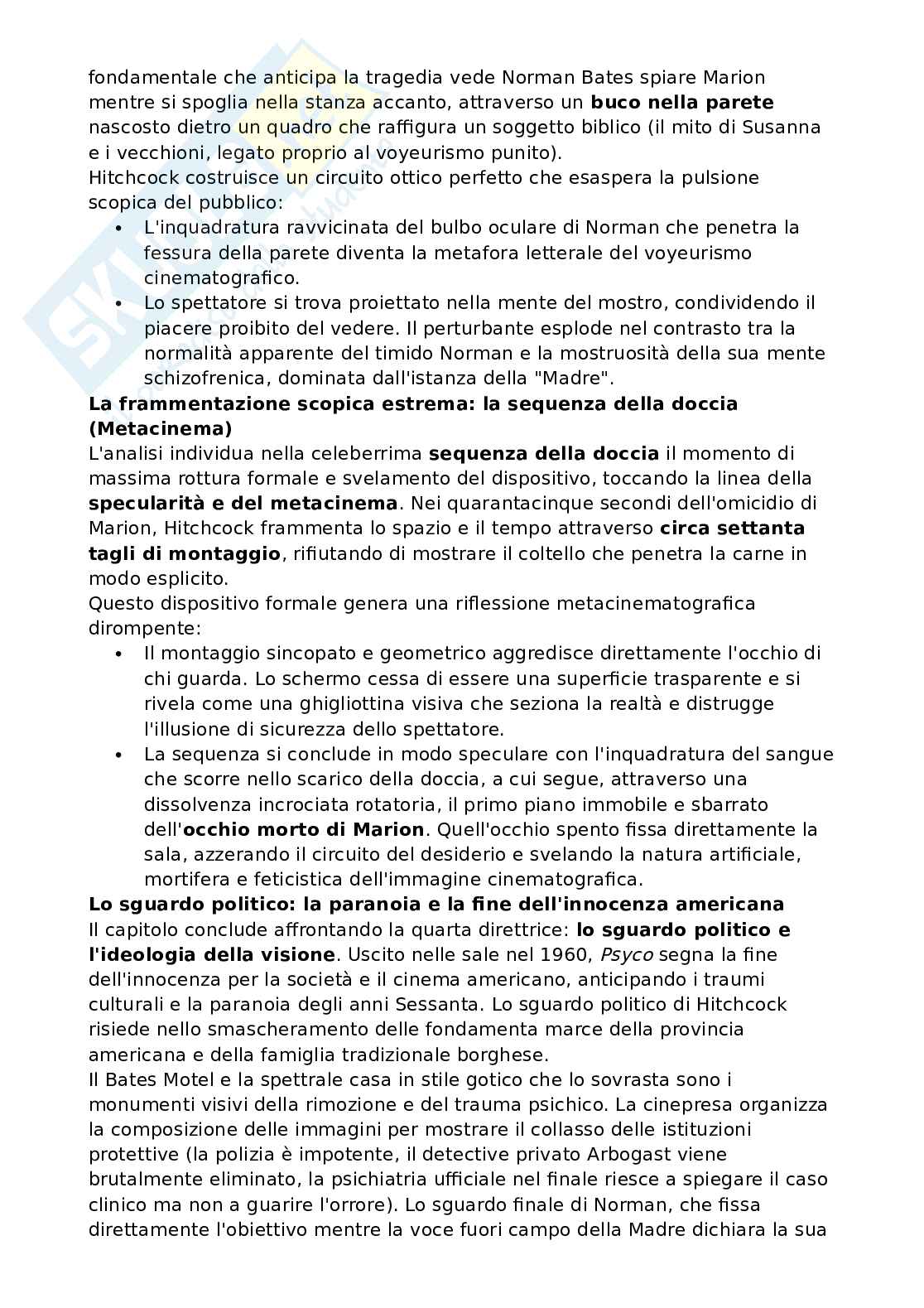 Riassunto esame Storia e teorie del cinema, Prof. Vitella Federico, libro consigliato Il cinema dello sguardo. Dai Lumière a Matrix, Pierotti, Vitella Pag. 56
