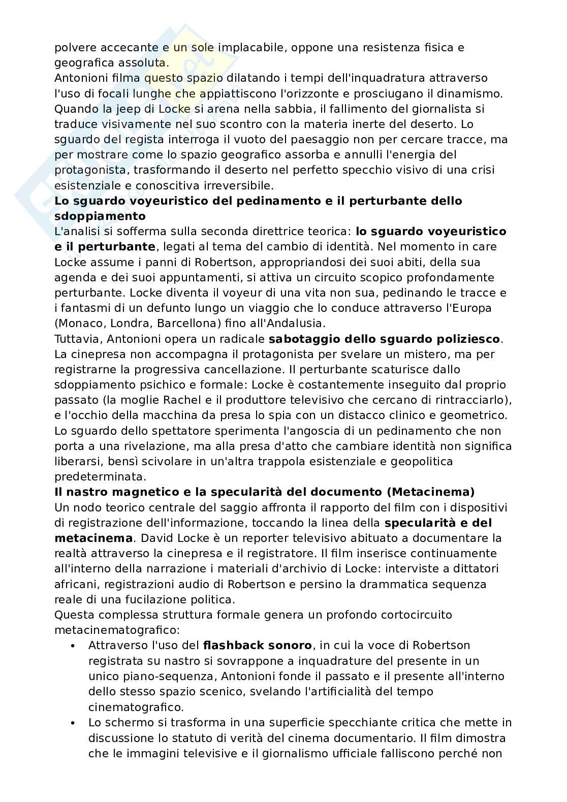 Riassunto esame Storia e teorie del cinema, Prof. Vitella Federico, libro consigliato Il cinema dello sguardo. Dai Lumière a Matrix, Pierotti, Vitella Pag. 71