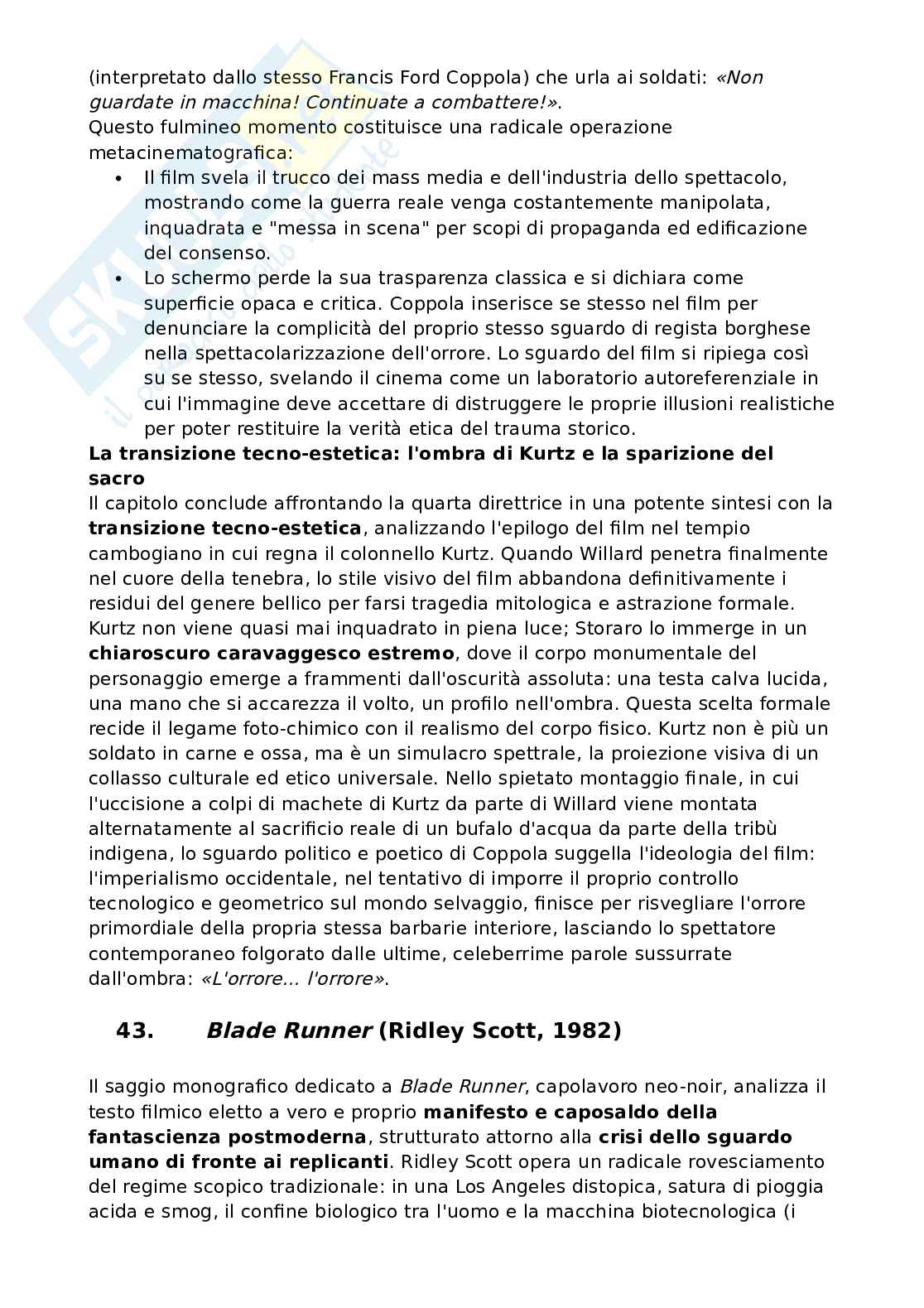 Riassunto esame Storia e teorie del cinema, Prof. Vitella Federico, libro consigliato Il cinema dello sguardo. Dai Lumière a Matrix, Pierotti, Vitella Pag. 76