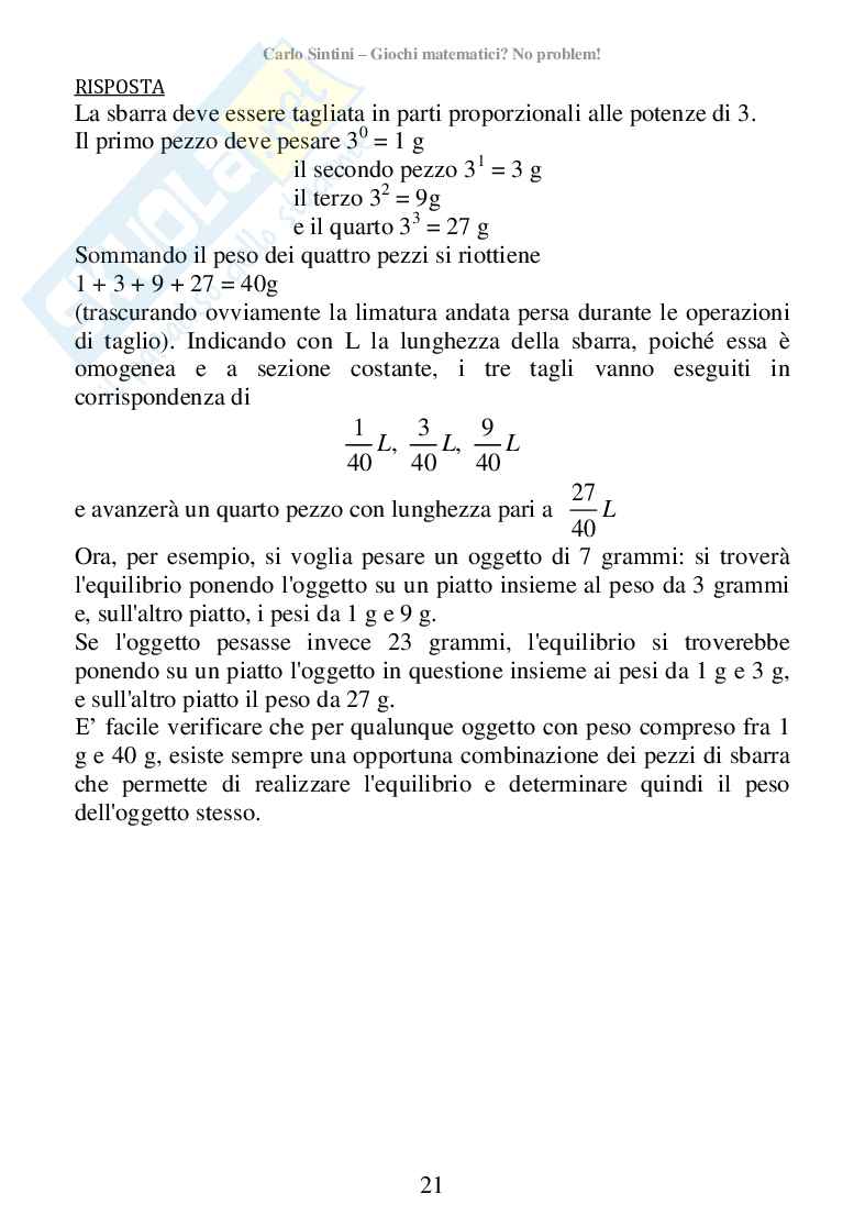 Giochi matematici? No problem! (ebook) Pag. 21