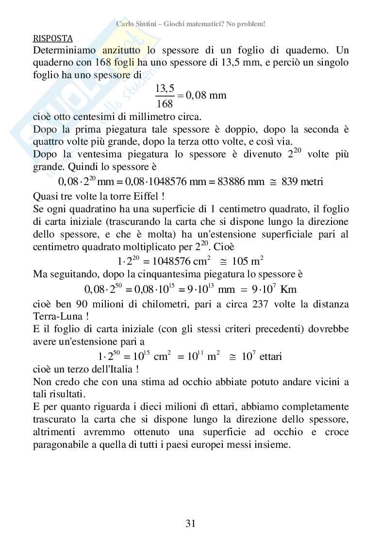 Giochi matematici? No problem! (ebook) Pag. 31