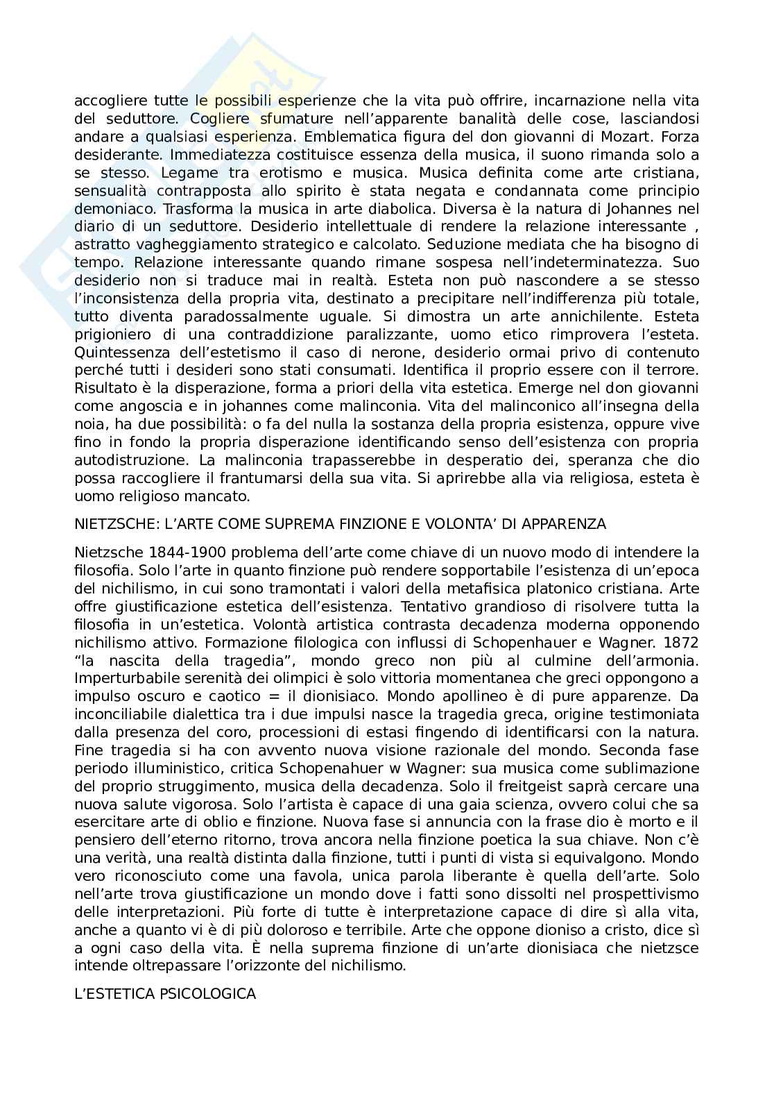 Storia dell'estetica - riassunti Pag. 21