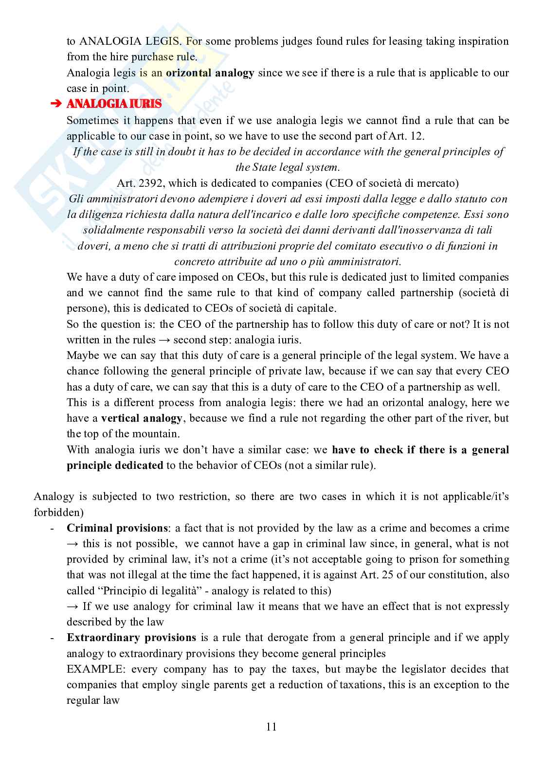 Principles of private law Pag. 11