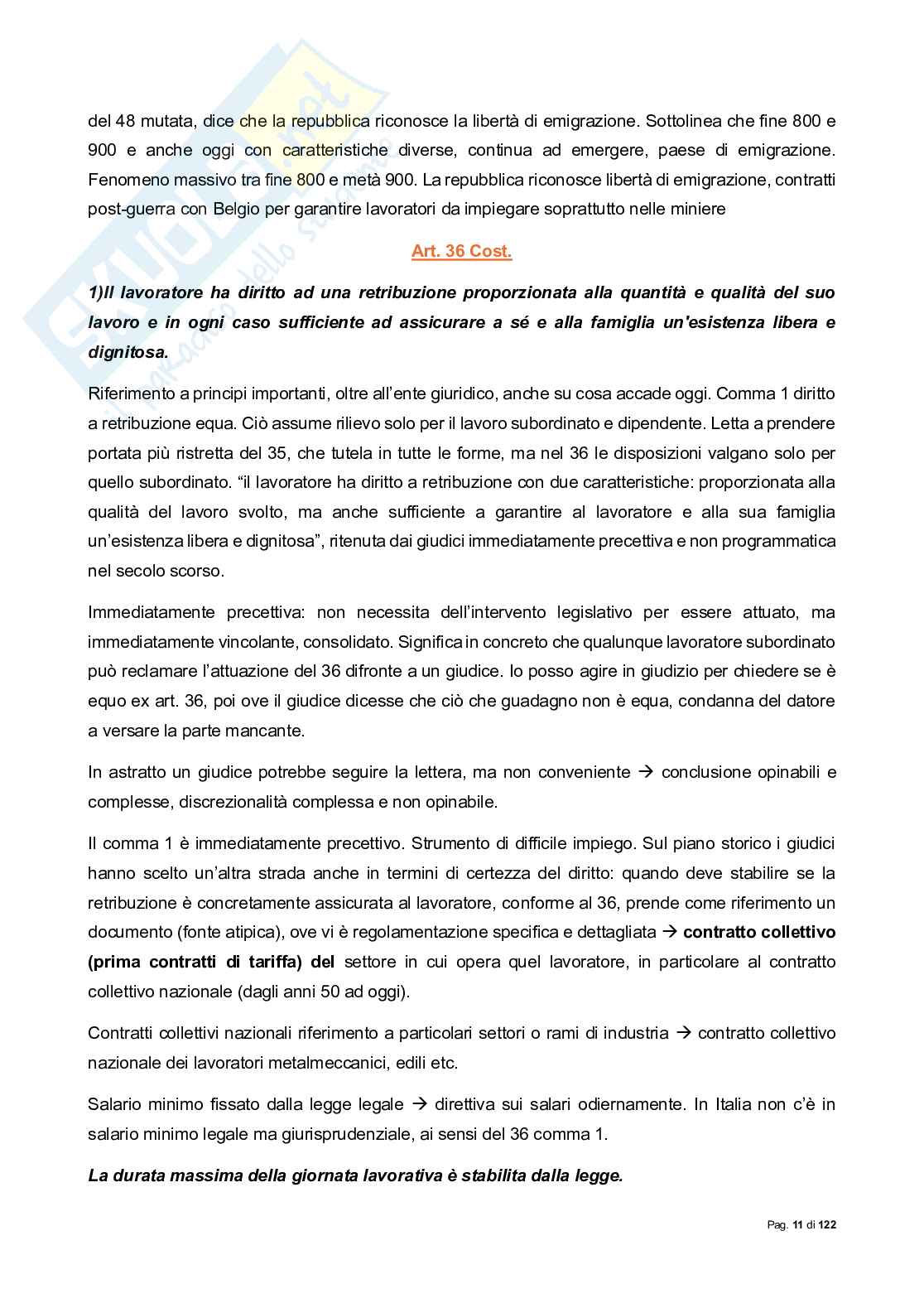 Riassunto esame Diritto sindacale, Prof. Lassandari Andrea, libro consigliato Il diritto sindacale, Carinci Pag. 11