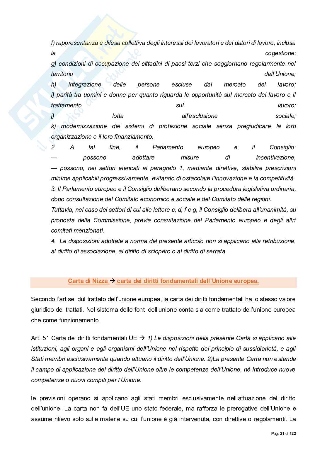 Riassunto esame Diritto sindacale, Prof. Lassandari Andrea, libro consigliato Il diritto sindacale, Carinci Pag. 21