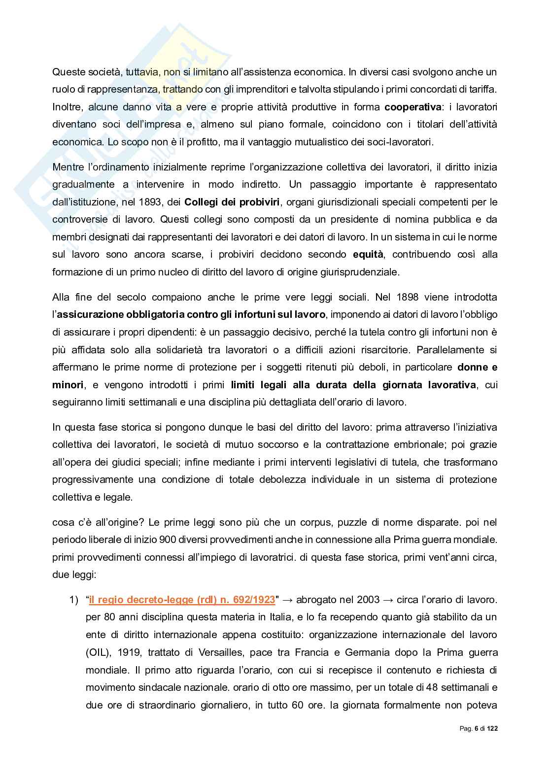 Riassunto esame Diritto sindacale, Prof. Lassandari Andrea, libro consigliato Il diritto sindacale, Carinci Pag. 6