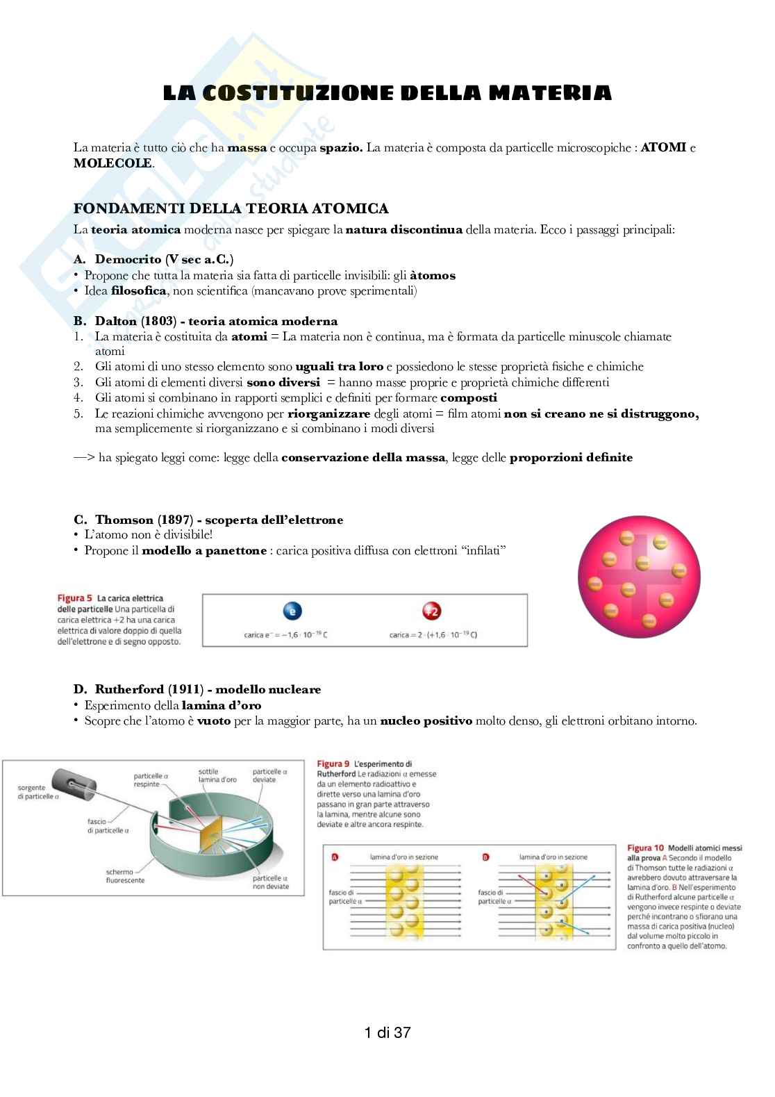 Semestre filtro - Chimica e propedeutica biochimica Pag. 1