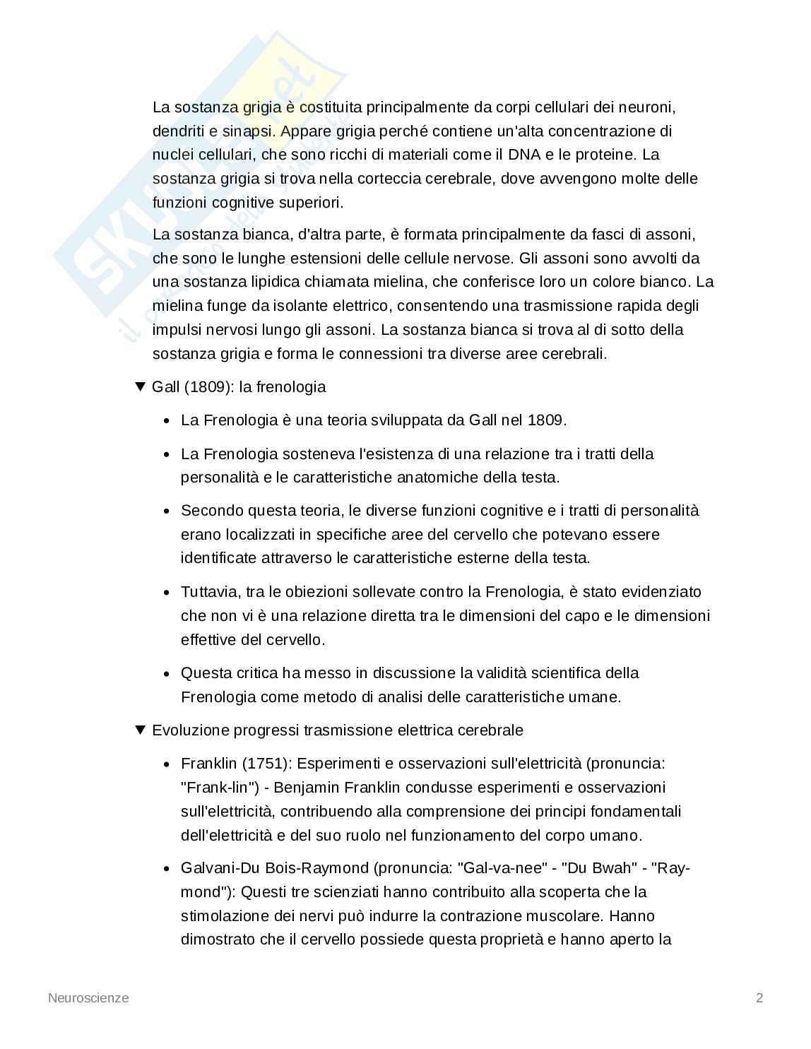 Appunti Neuroscienze - Psicologia dello Sport Pag. 2