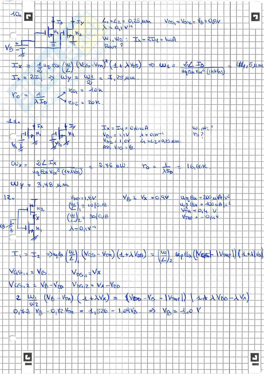 Esercizi Amplificatori CMOS - Parte I Pag. 6