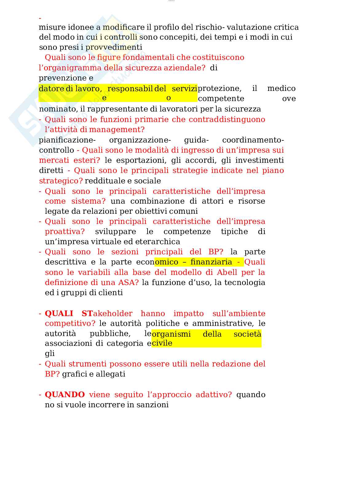 Paniere esame Economia e gestione delle imprese  Pag. 36