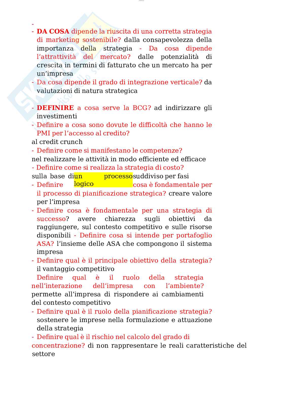 Paniere esame Economia e gestione delle imprese  Pag. 6