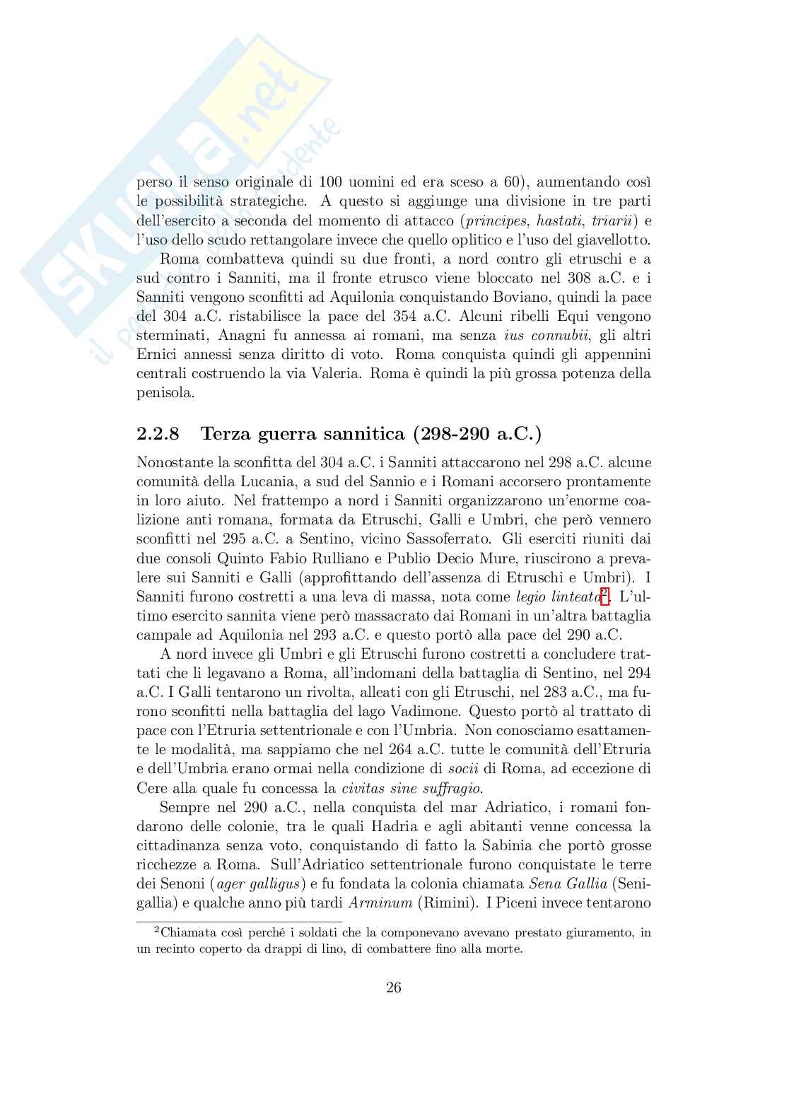 Riassunto esame Storia romana, prof. Raggi, libro consigliato Geraci, Marconi Pag. 26