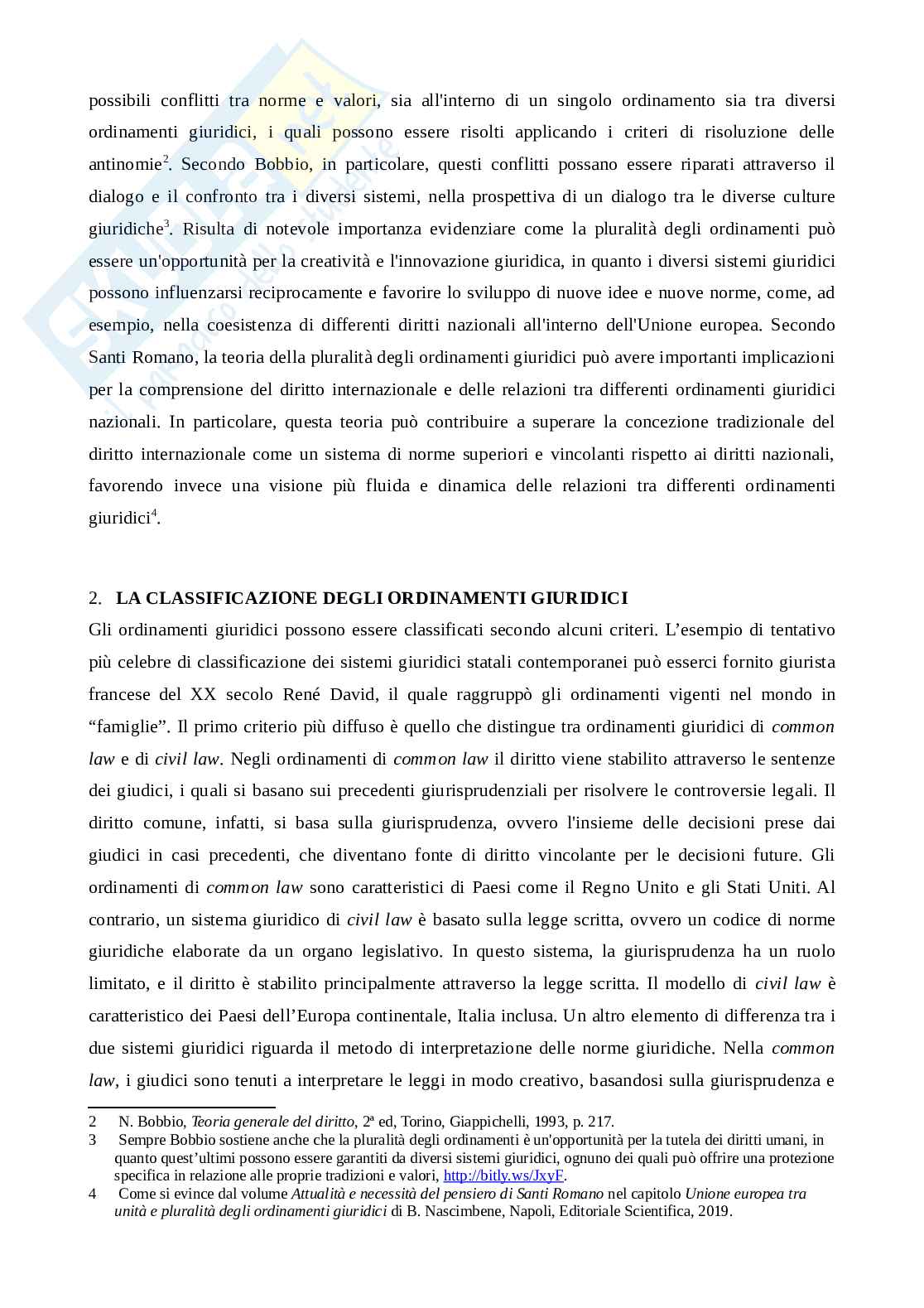 L'ordinamento giuridico in generale Pag. 2