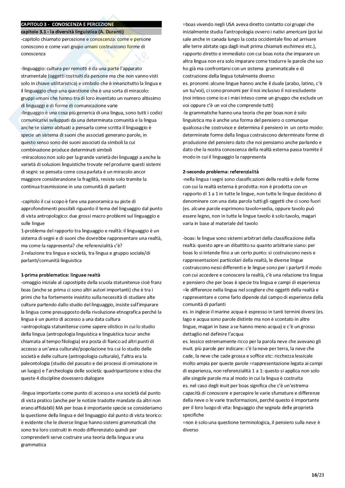 Antropologia culturale  Pag. 16