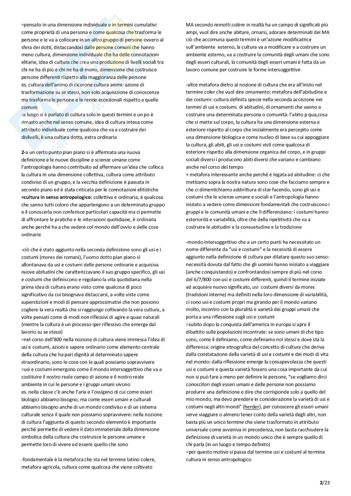 Antropologia culturale  Pag. 2