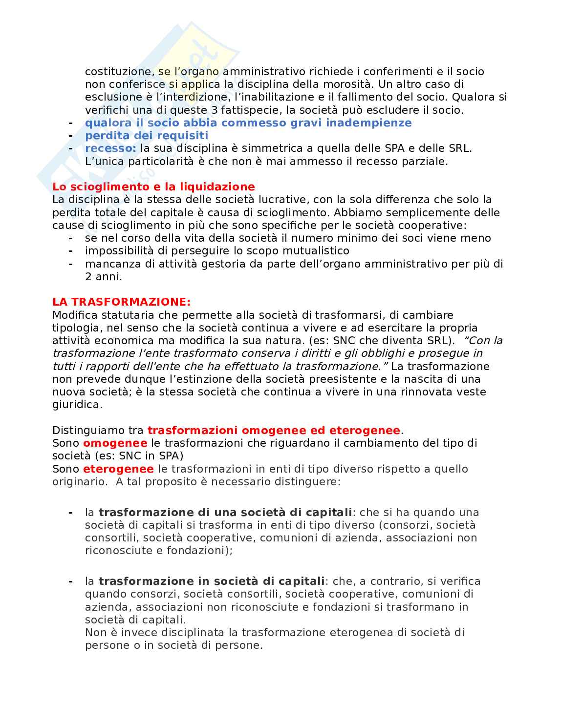 Riassunto esame Diritto commerciale progredito, Prof. Loizzo Paolo, libro consigliato Manuale di diritto commerciale , Franco Campobasso Pag. 56