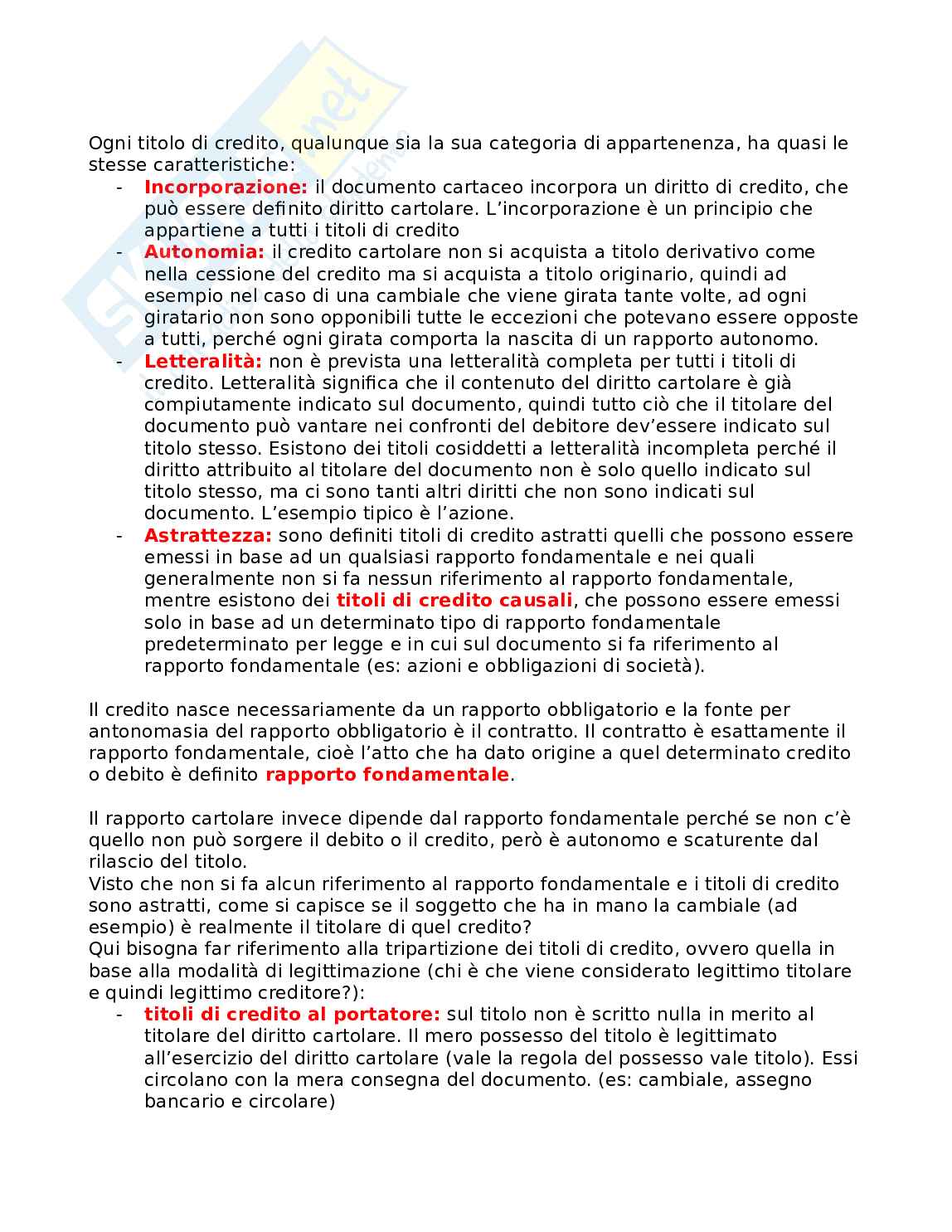Riassunto esame Diritto commerciale progredito, Prof. Loizzo Paolo, libro consigliato Manuale di diritto commerciale , Franco Campobasso Pag. 61