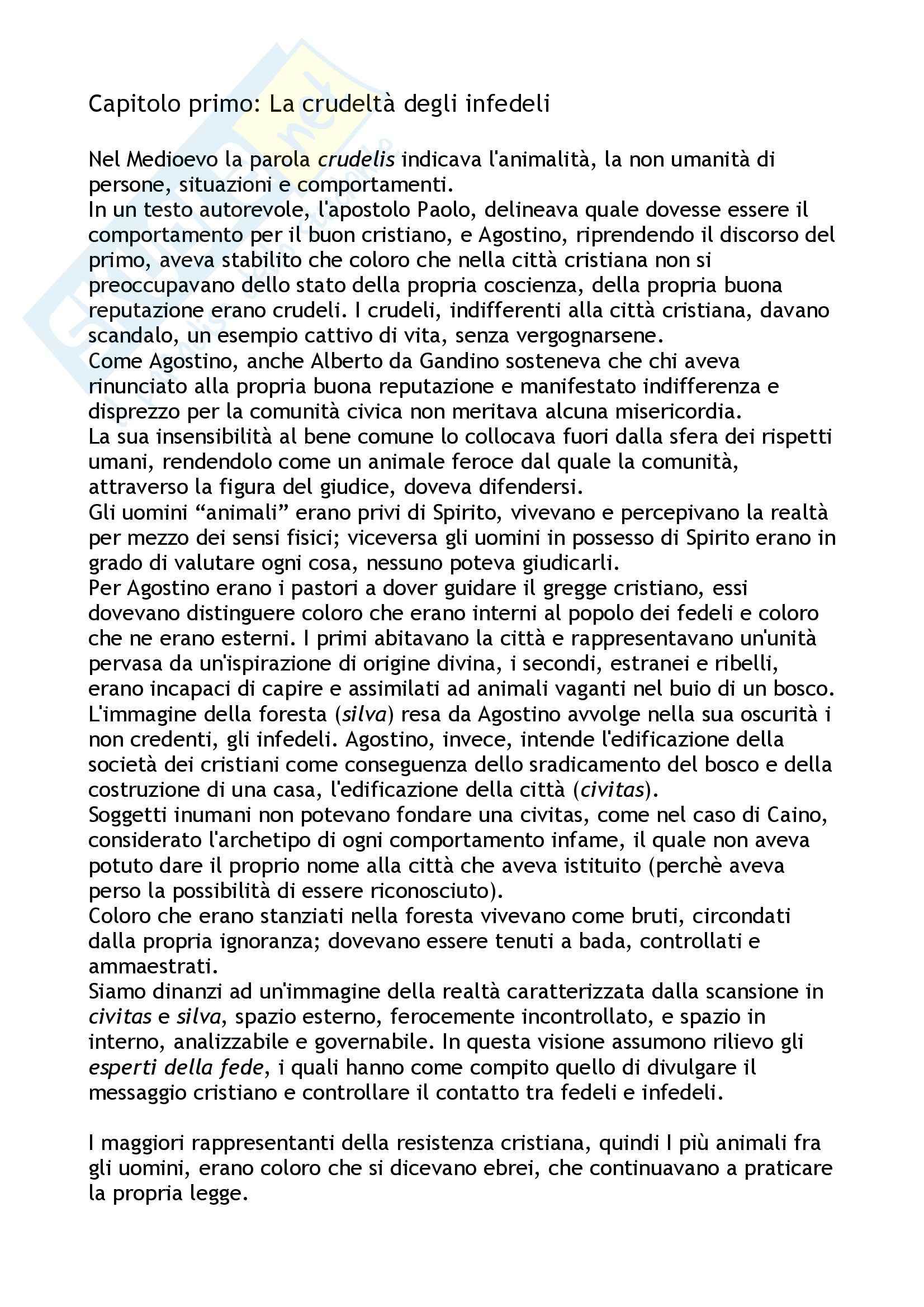Riassunto esame Storia della giustizia, prof. Mazzacane, libro consigliato Visibilmente crudeli, Todeschini Pag. 2