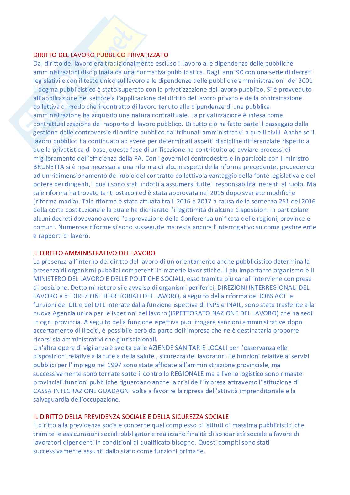 Preparazione esame diritto sindacale e del lavoro Pag. 2