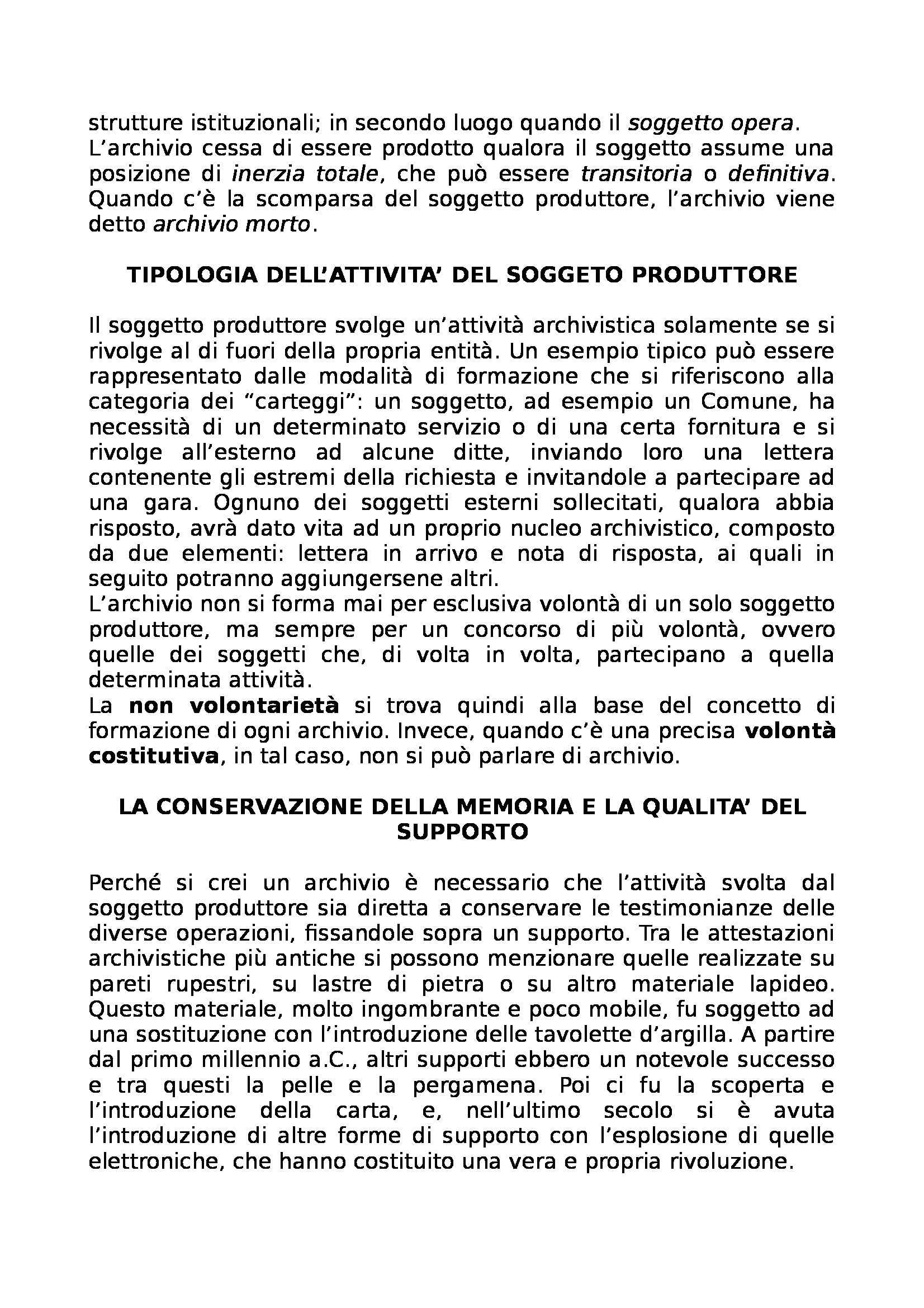 Riassunto esame Archivistica, prof. Giambastiani, libro consigliato Archivistica generale, Romiti Pag. 11