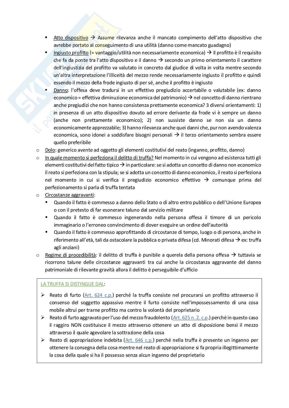 Diritto penale 2 - Appunti completi per la preparazione dell'esame Pag. 11
