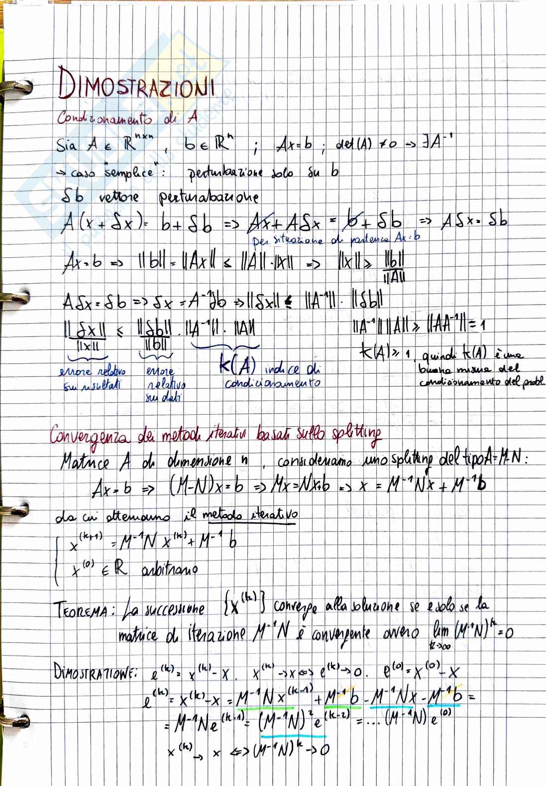 Analisi numerica: algoritmi, dimostrazioni e convergenza Pag. 1