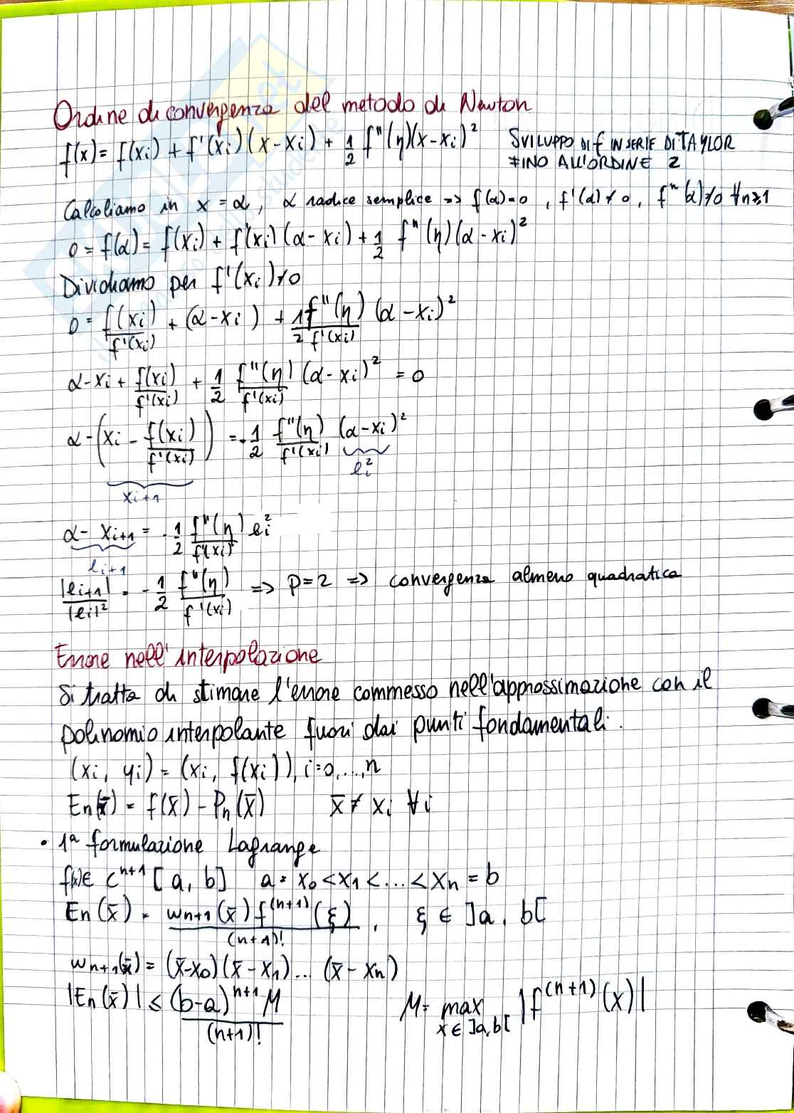 Analisi numerica: algoritmi, dimostrazioni e convergenza Pag. 2