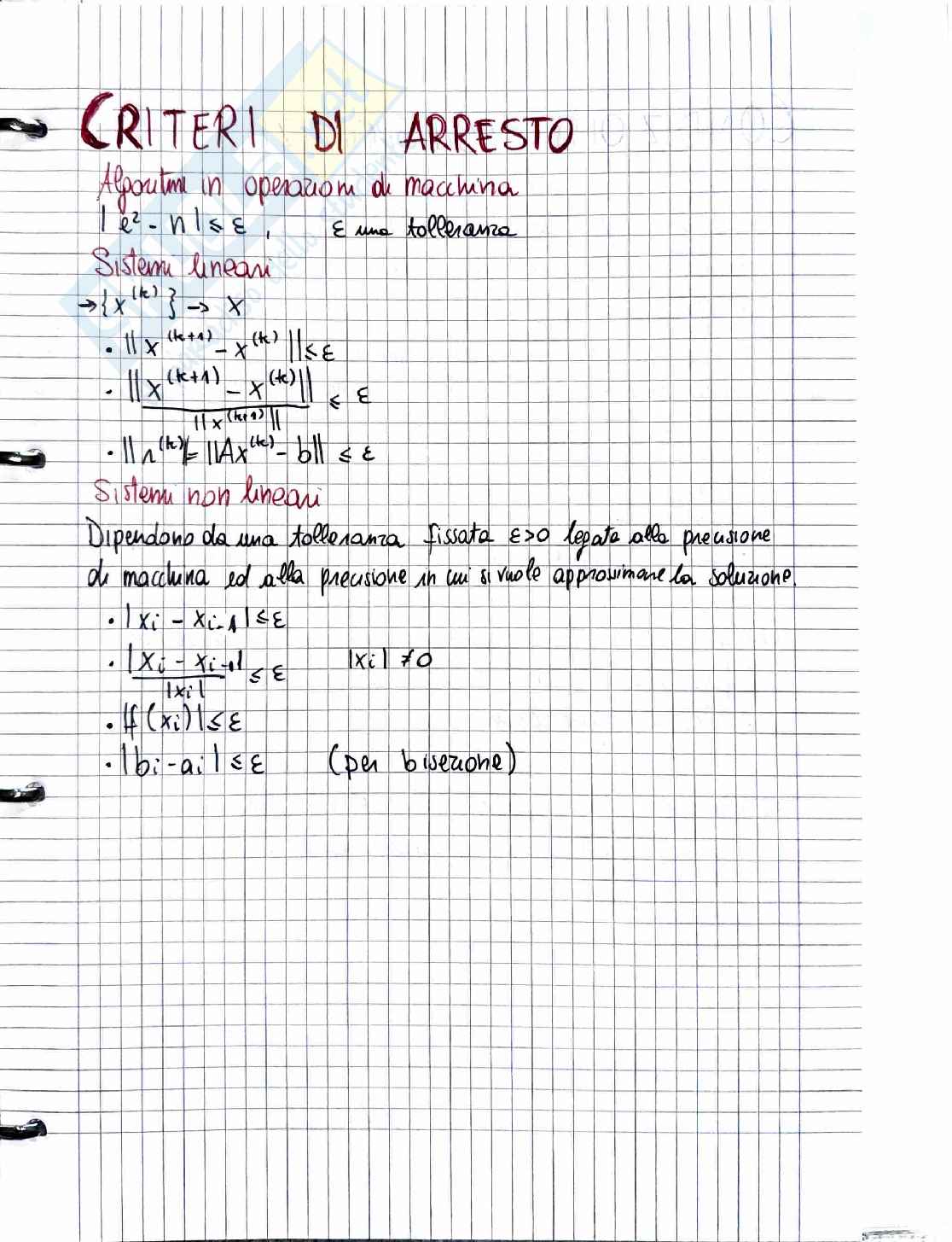 Analisi numerica: algoritmi, dimostrazioni e convergenza Pag. 6