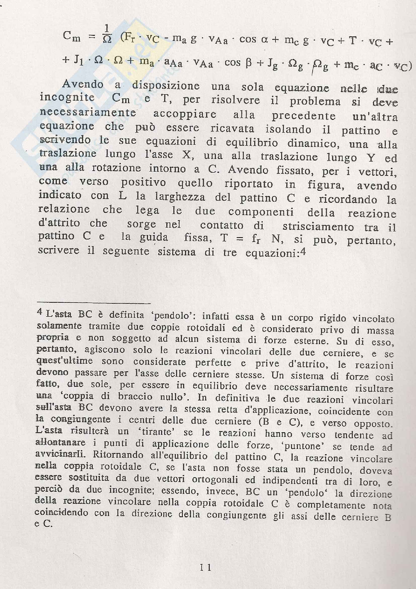 Meccanica teorica e applicata - Esercizio svolto Pag. 11