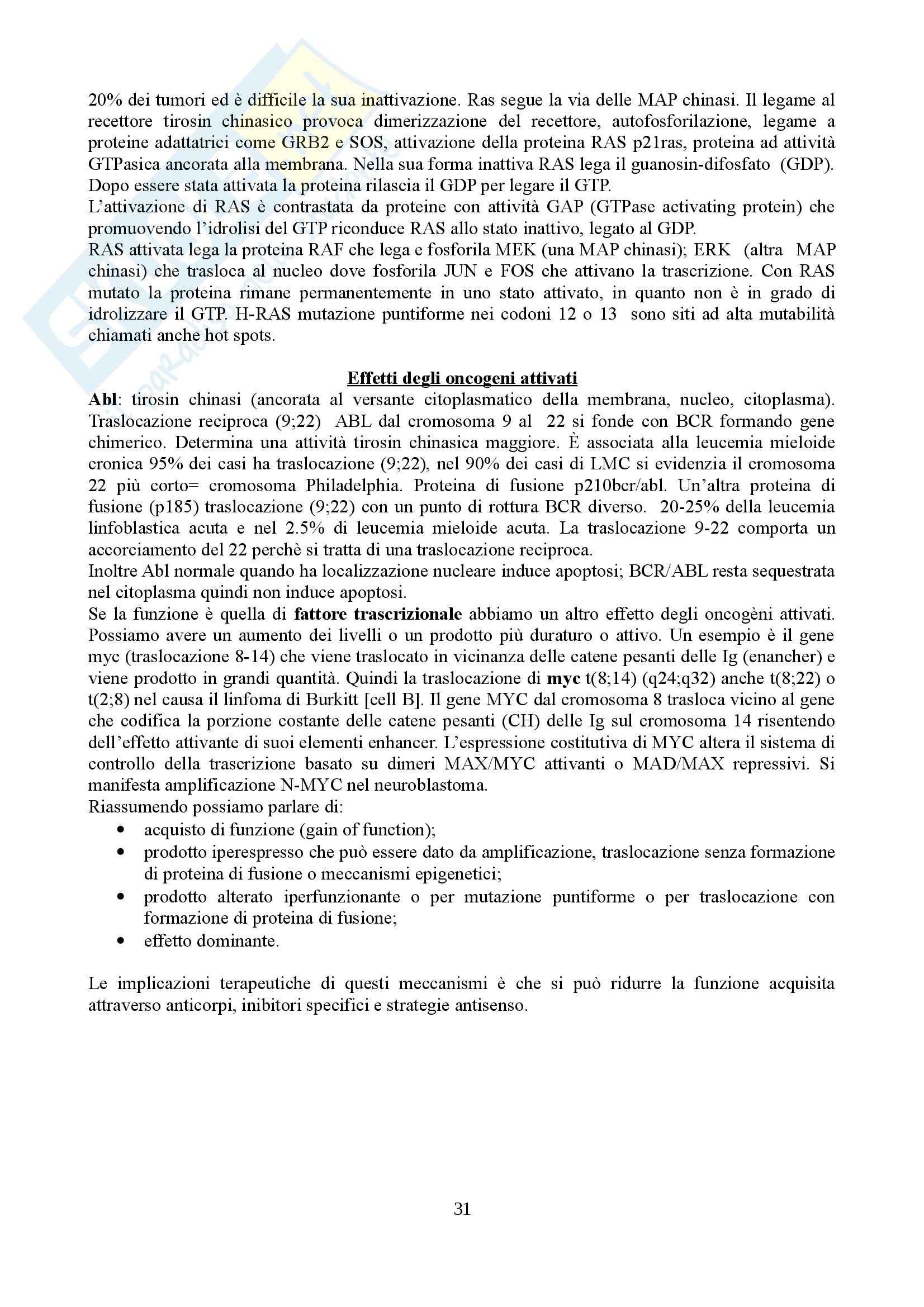 Patologia molecolare - Appunti Pag. 31
