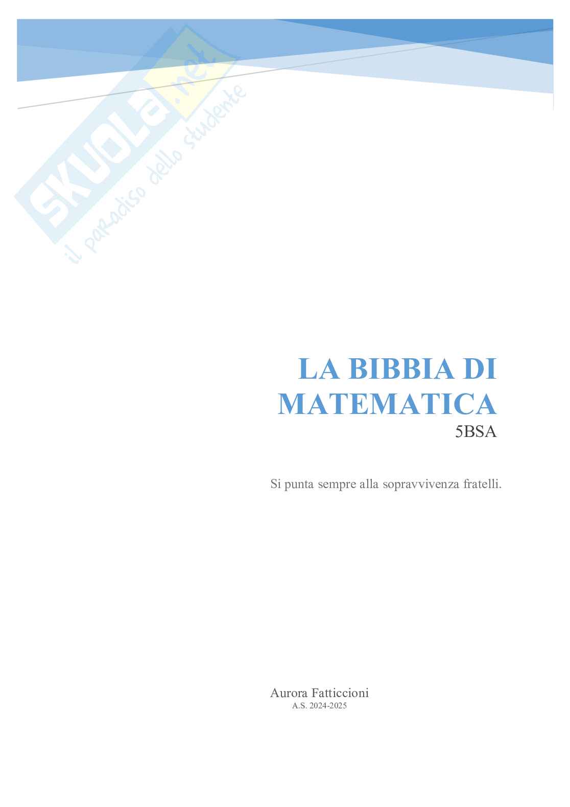 Appunti di Analisi 1 Pag. 1