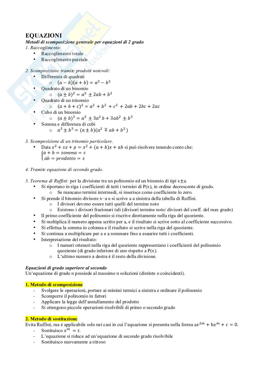 Appunti di Analisi 1 Pag. 2